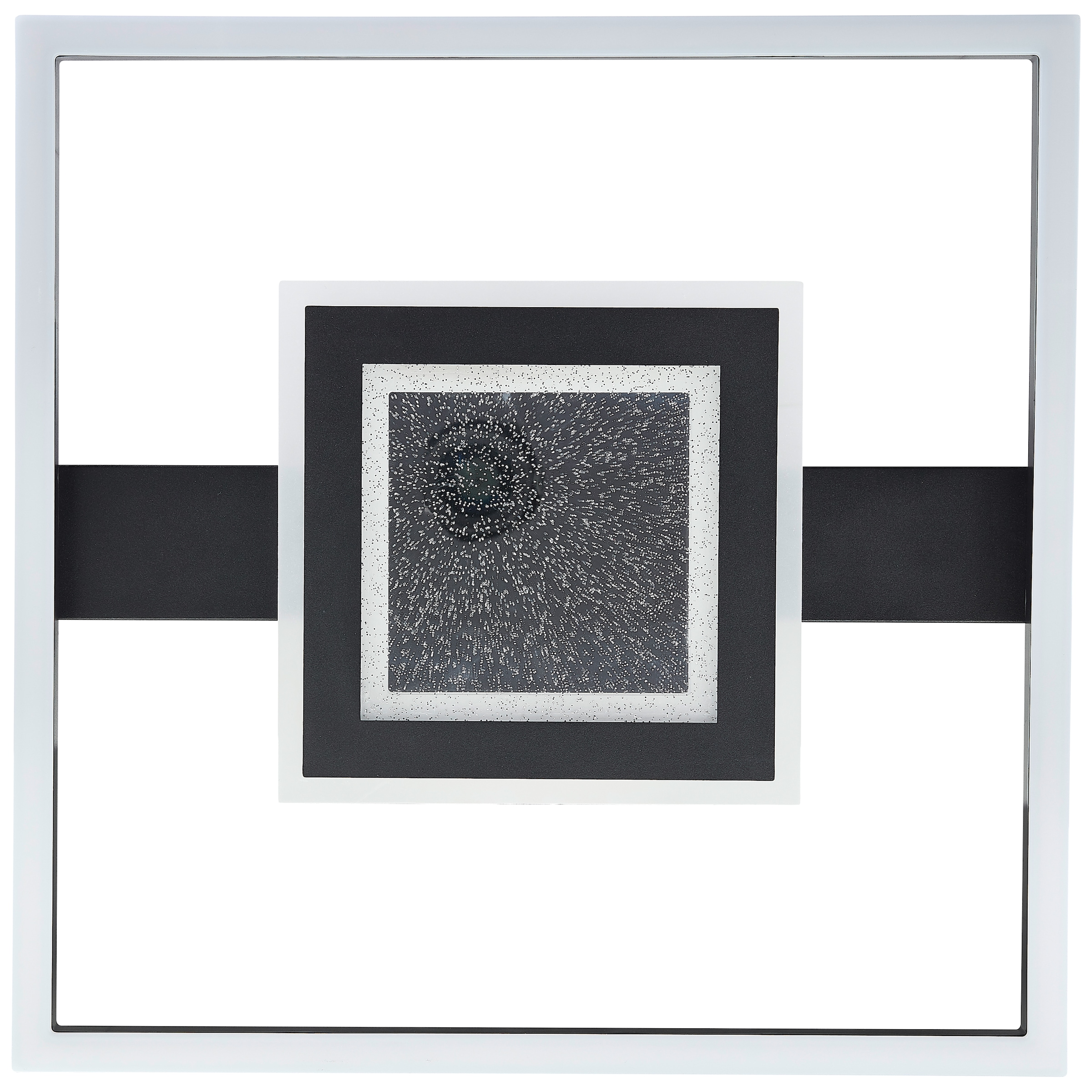 BreLight LED Deckenleuchte »Queens«, 38 x 38 cm, 3500 lm, 3000 K,  Glitzereffekt, schwarz | BAUR