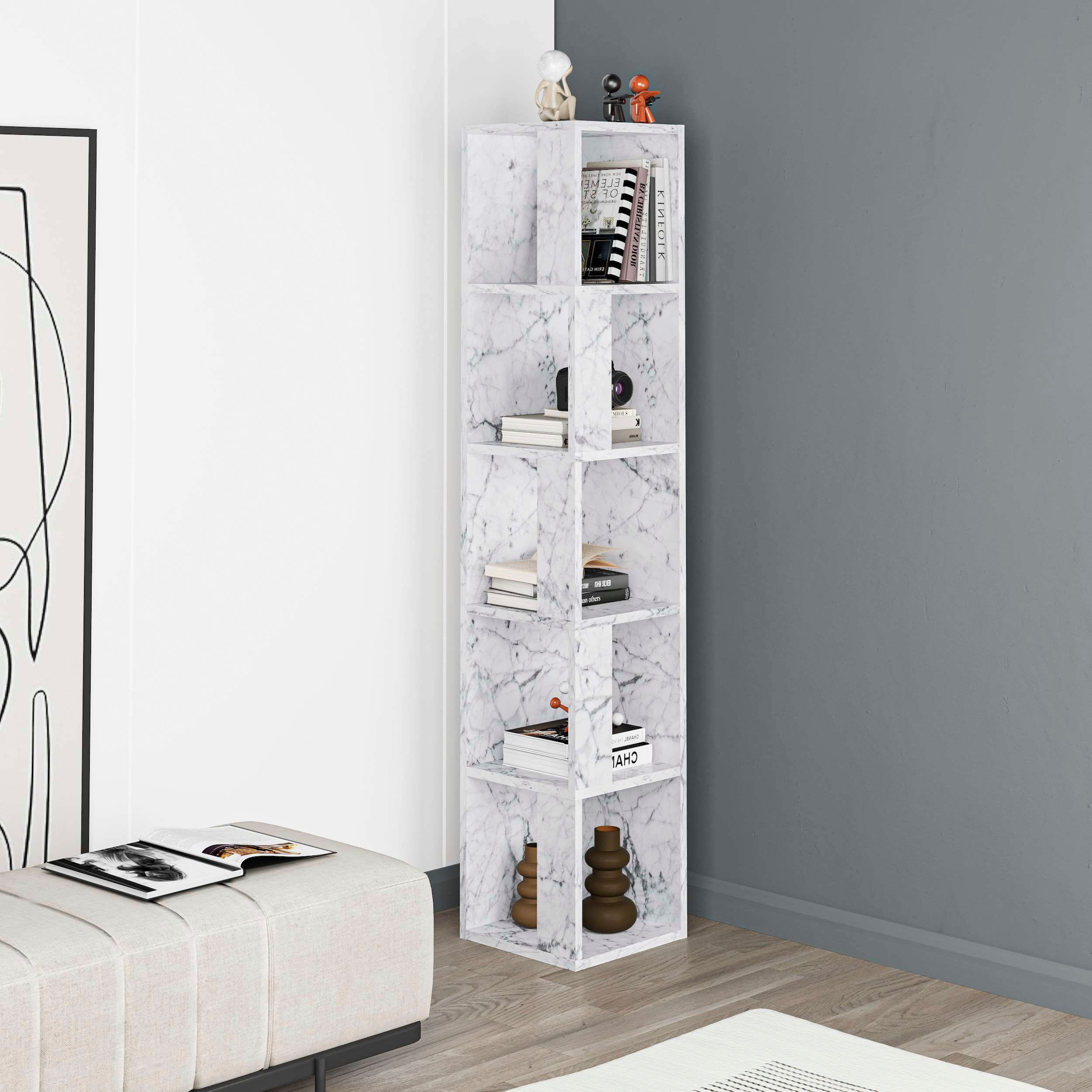 Decortie Bücherregal »Piano Bücherregal«, (Packung), Leichte Montage, Lagerung, Platzsparend