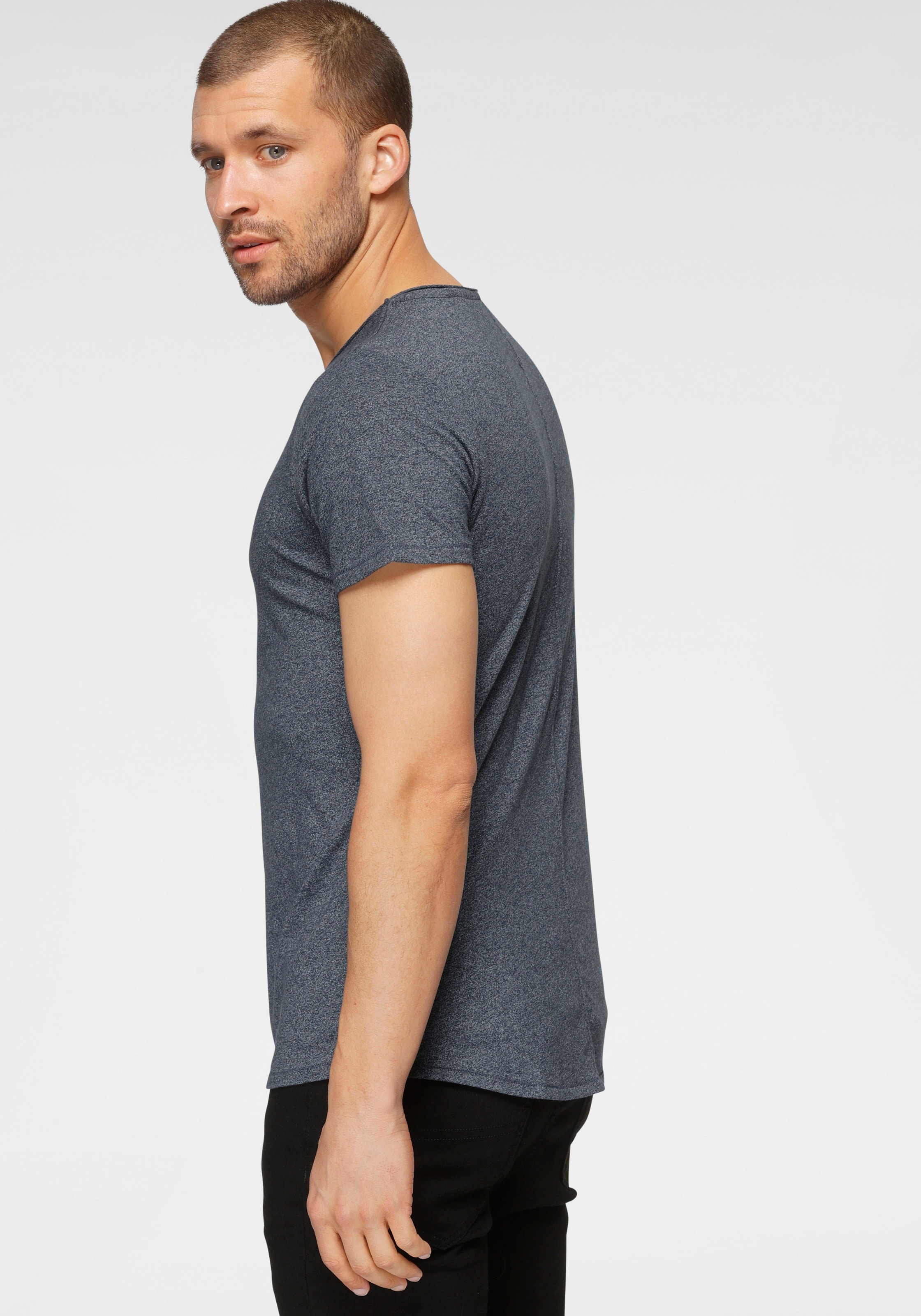 Tommy Jeans T-shirt à Manches Courtes Slim Jaspe Twilight Navy S Homme 3