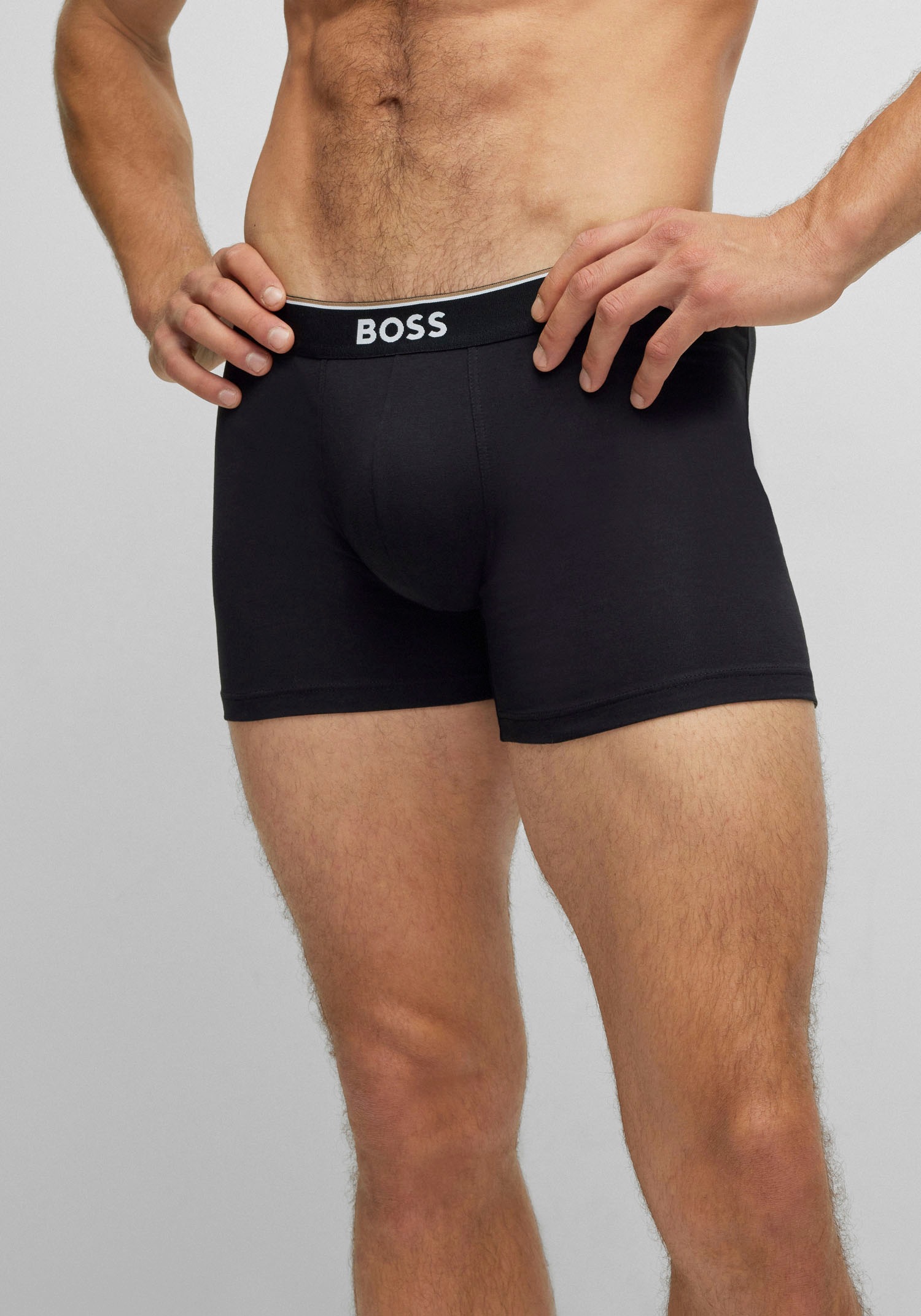 BOSS Langer Boxer "Brief 3 PACK", mit farblich passendem Webbund günstig online kaufen
