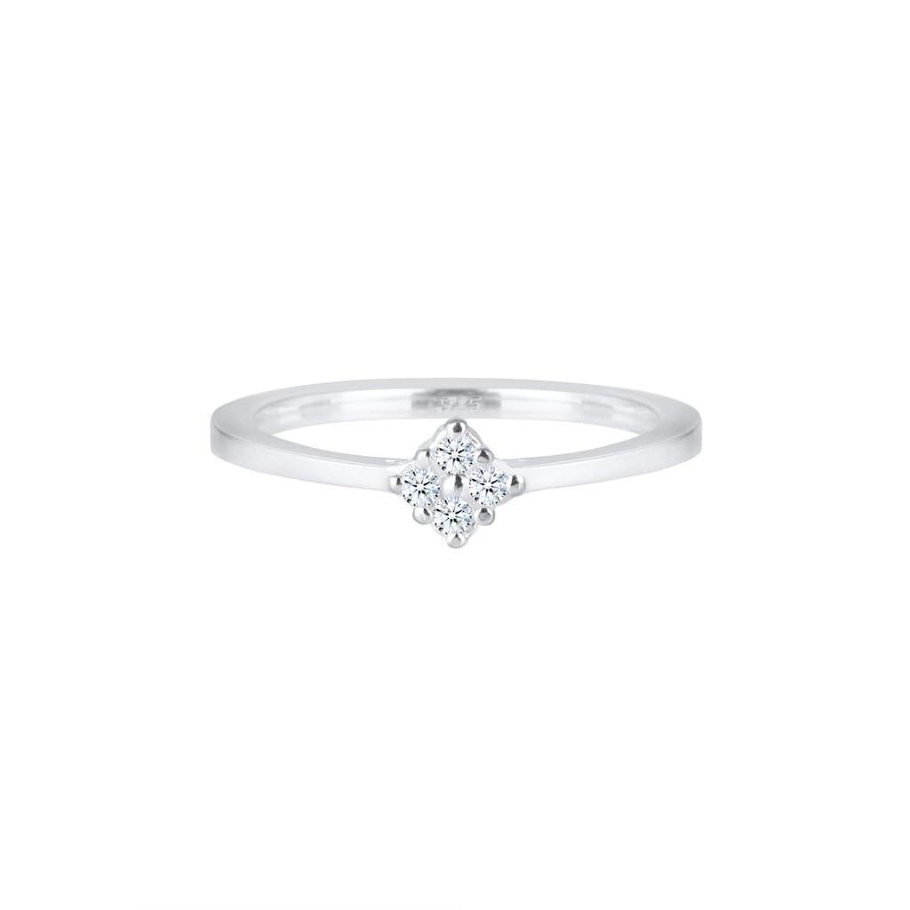 Elli DIAMONDS Verlobungsring »Diamant (0.08 ct.) Verlobung Klassik 925 Silber«