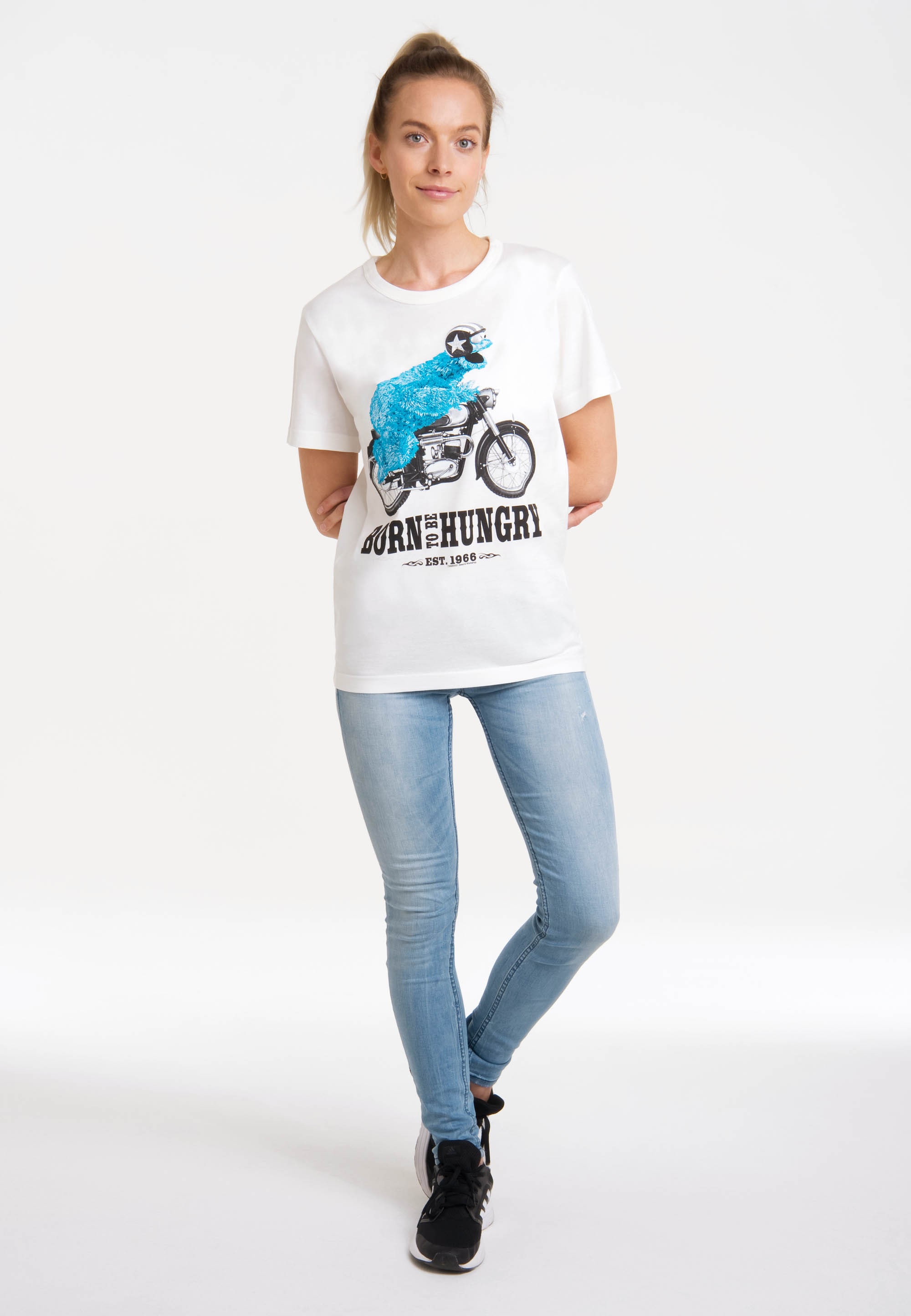 LOGOSHIRT T-Shirt "Sesamstrasse - Krümelmonster Motorrad", mit lizenziertem günstig online kaufen