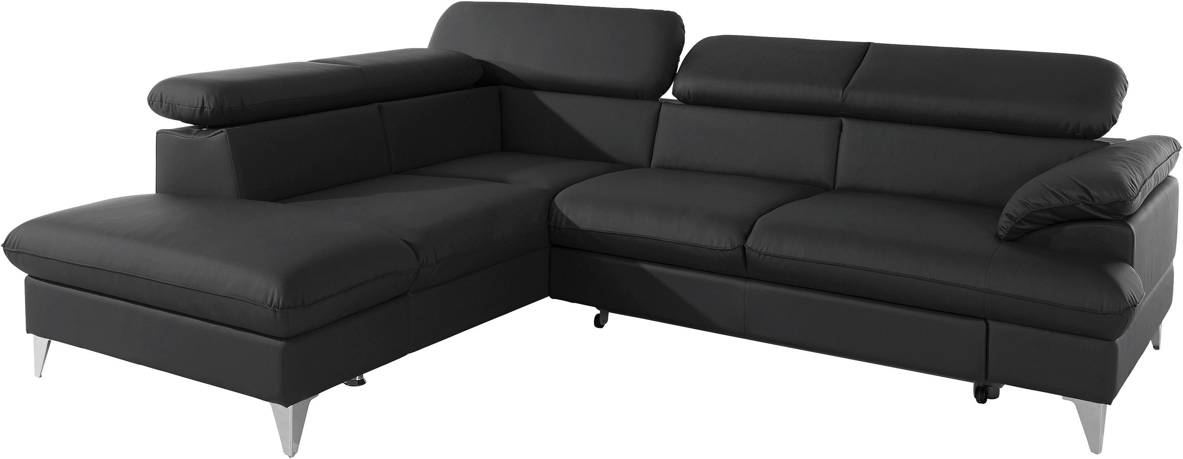 COTTA Polstergarnitur »Caluso L-Form« Set bestehend aus: Ecksofa mit Kopfteilverstellung & Hocker