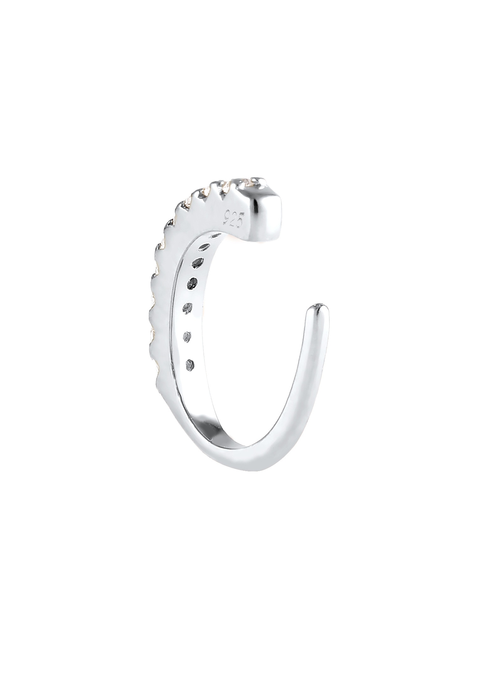 Elli Single-Ohrhaken »Earcuff Zirkona Kristalle Trend Single 925 Silber«