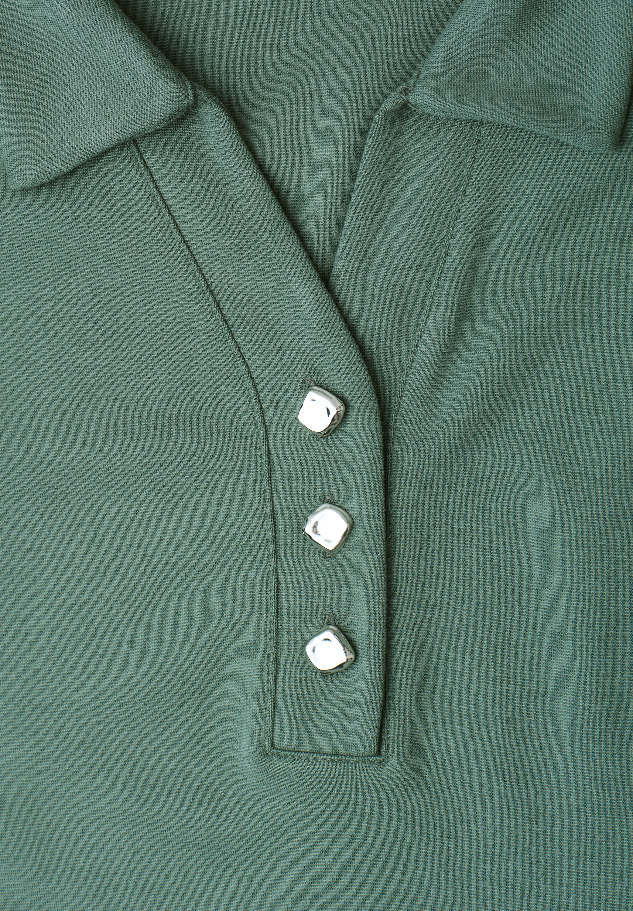 STREET ONE Shirtkleid Viskosemix, knielang, mit Polokragen