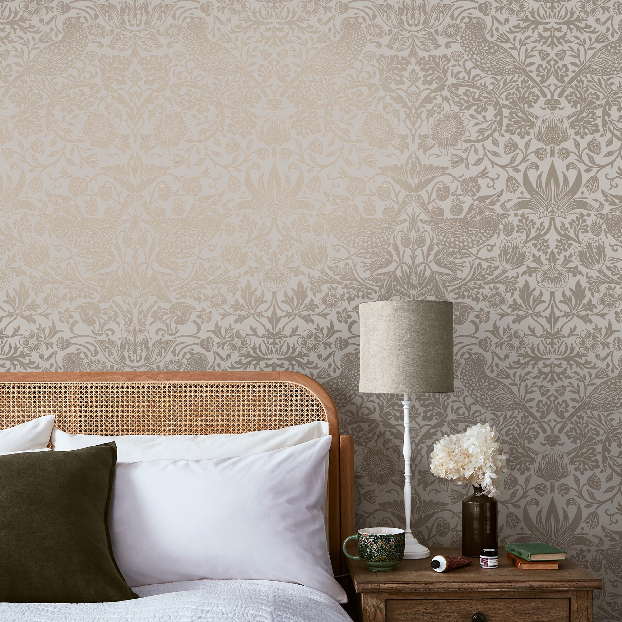 WILLIAM MORRIS AT HOME Vliestapete "Strawberry Thief Fibrous" Retro texturiert Design Tapeten