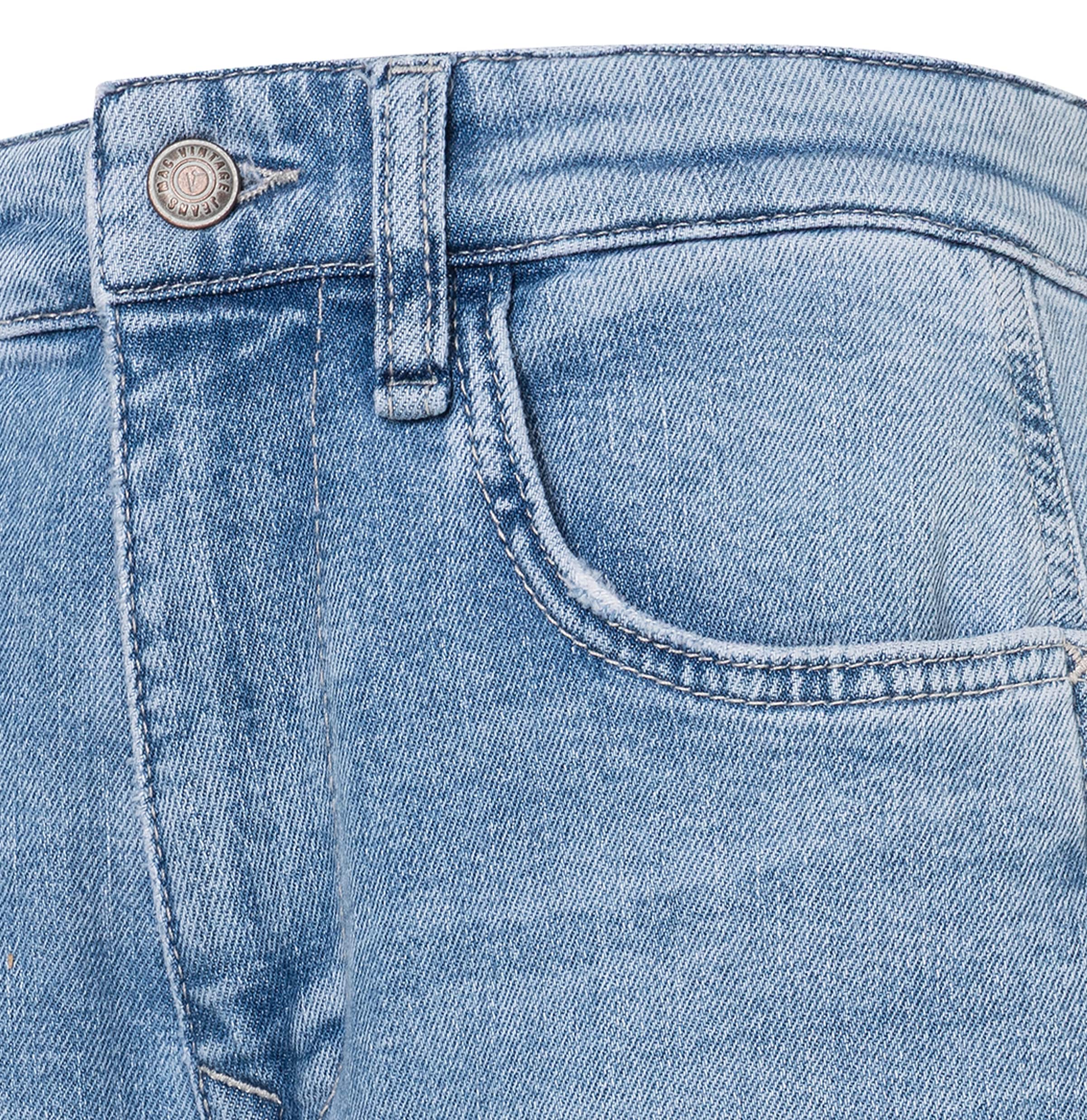 MAC 5-Pocket-Jeans »OHIO Barrel« Barrel Fit, Naht-Detail auf Kniehöhe