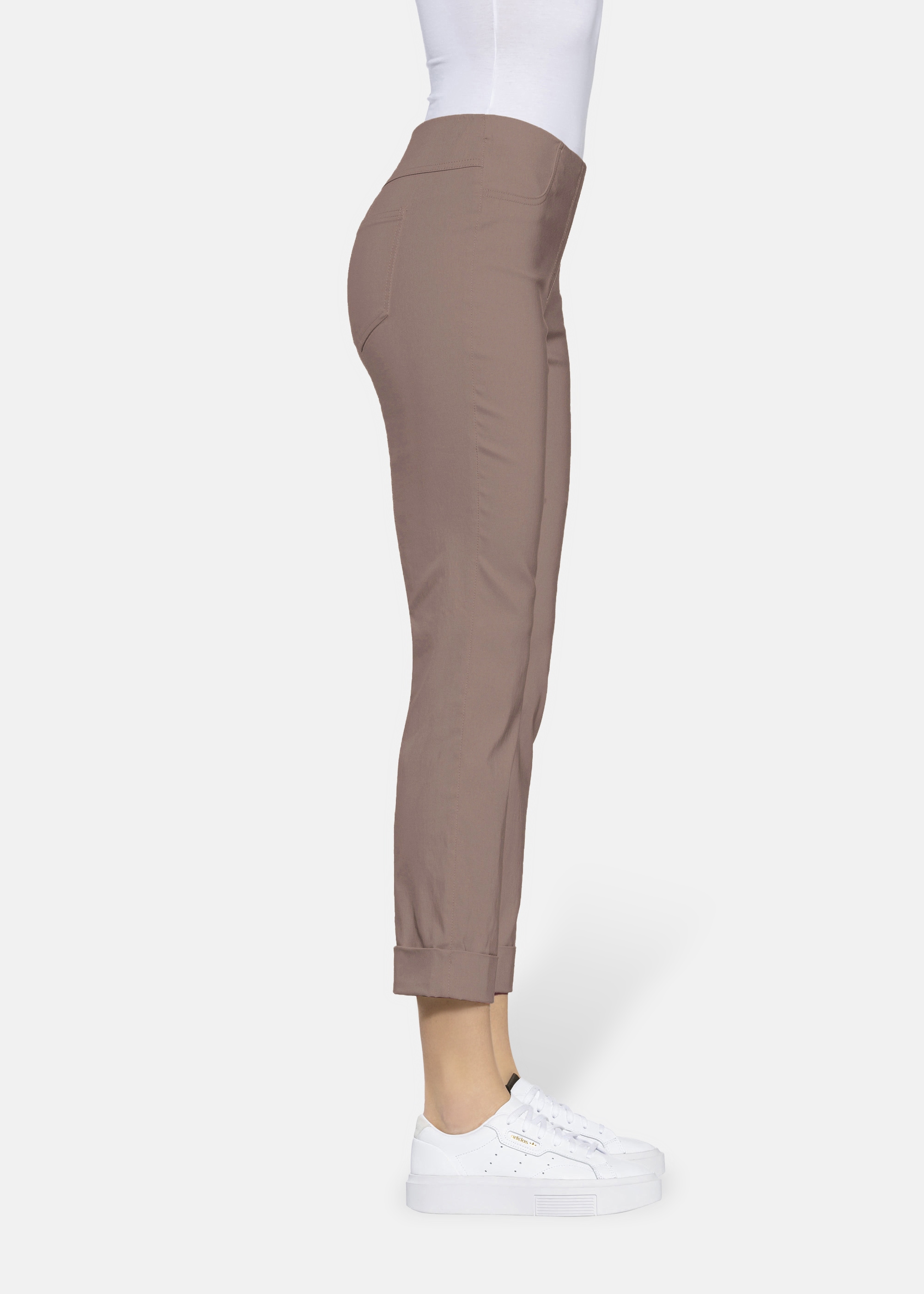 Stehmann Stretch-Hose, mit aufschlag am Saum