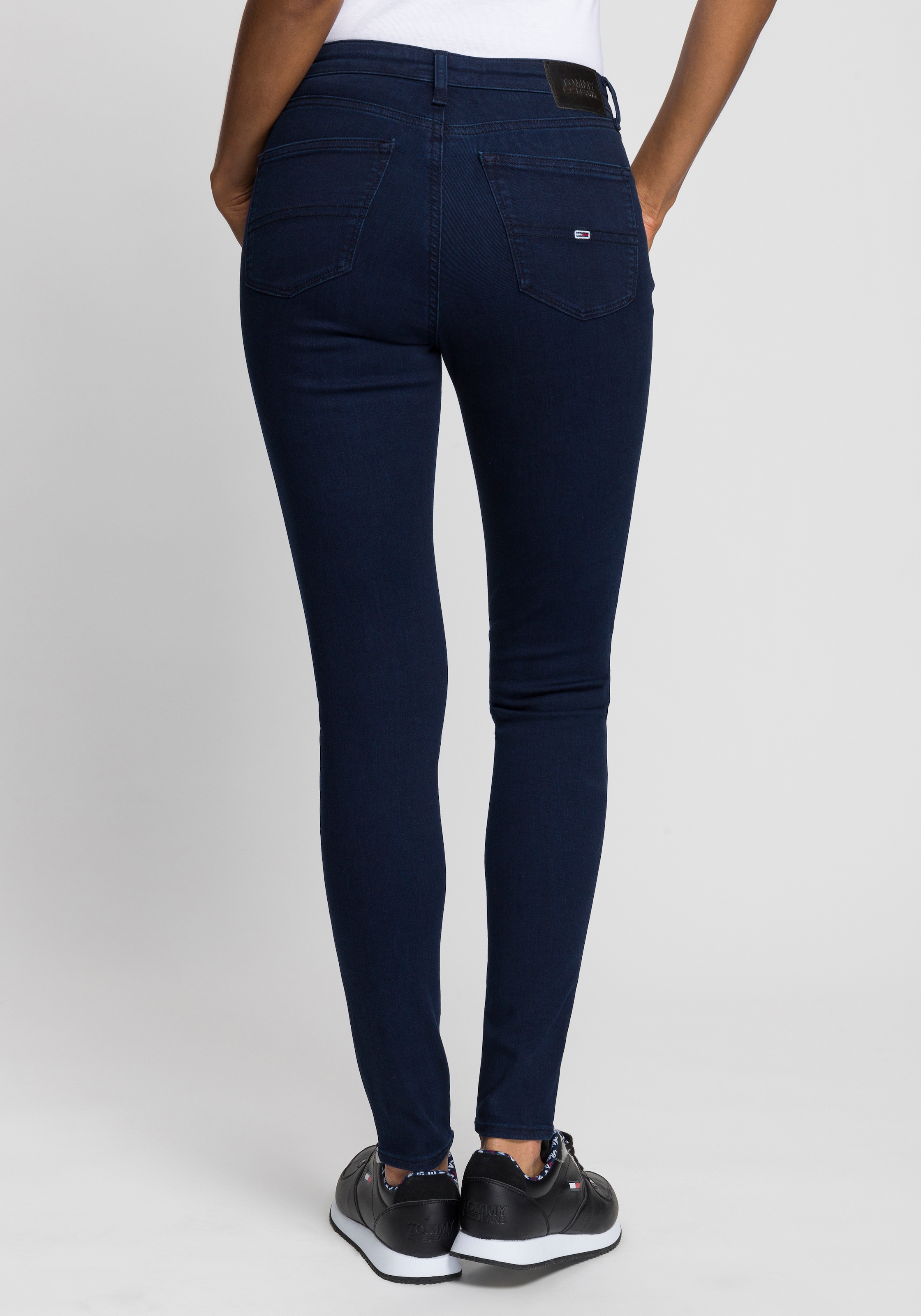 Tommy Hilfiger Damen Jeans NORA MR SKNY STBKS - Skinny Fit - Schwarz - Stat günstig online kaufen