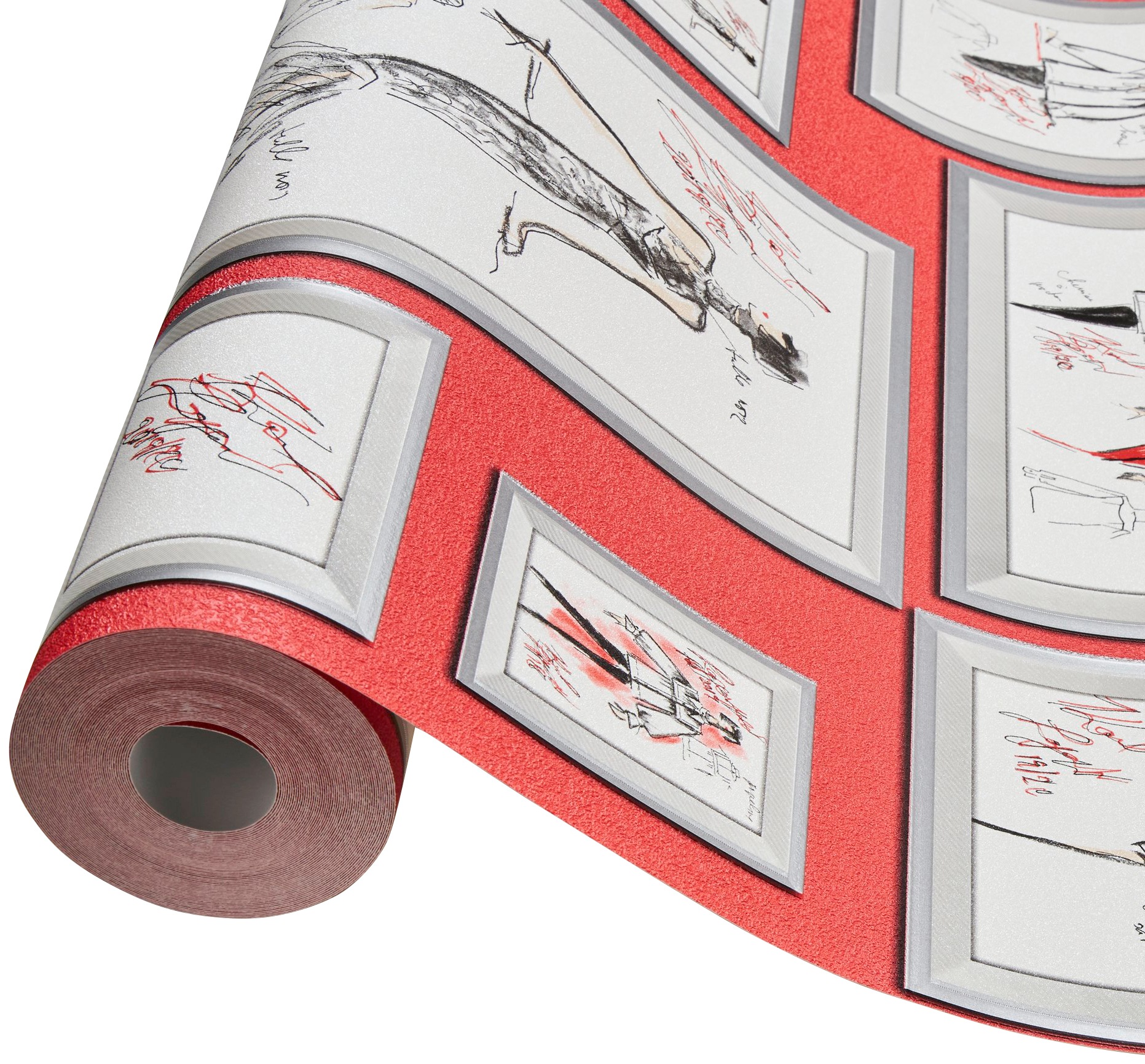 Architects Paper Vliestapete »Sketch«, Strukturmuster-gemustert-Motiv, Bilderrahmen Tapete Tapete Designer Tapeten Wohnzimmer Schlafzimmer
