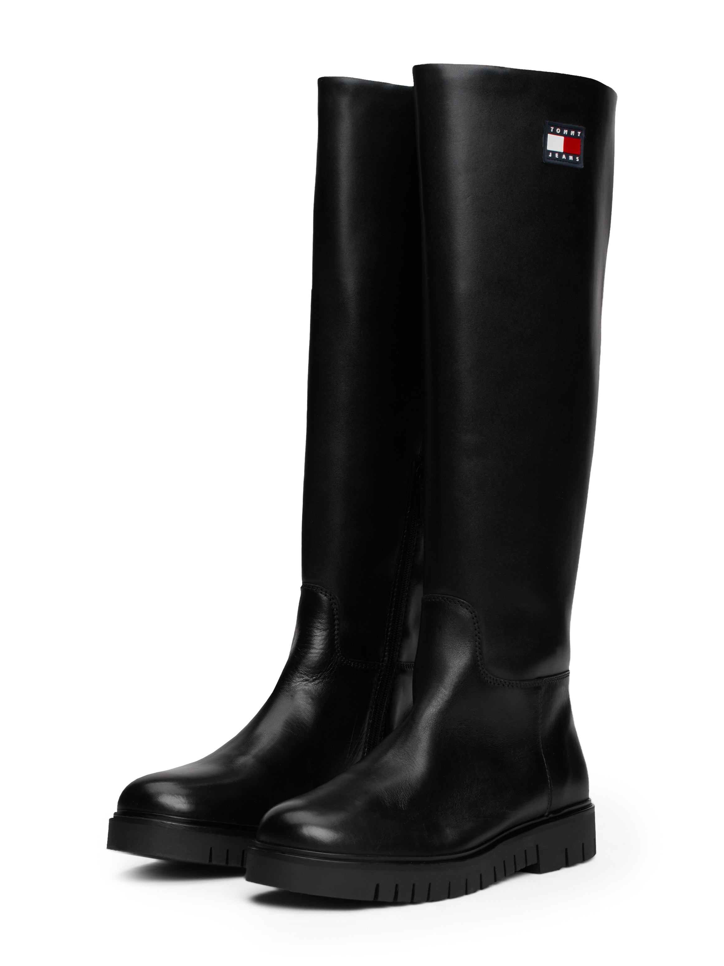 Tommy Jeans Stiefel »TJW LONG SHAFT BOOT«, Blockabsatz, Langschaftstiefe, Stiefel mit seitlichem Logo