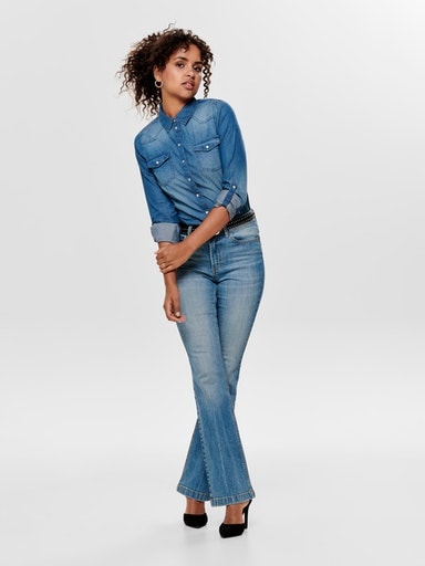 ONLY Jeansbluse »ONLALWAYSROCK SHIRT IT bestellen DNM« BAUR L/S FIT 