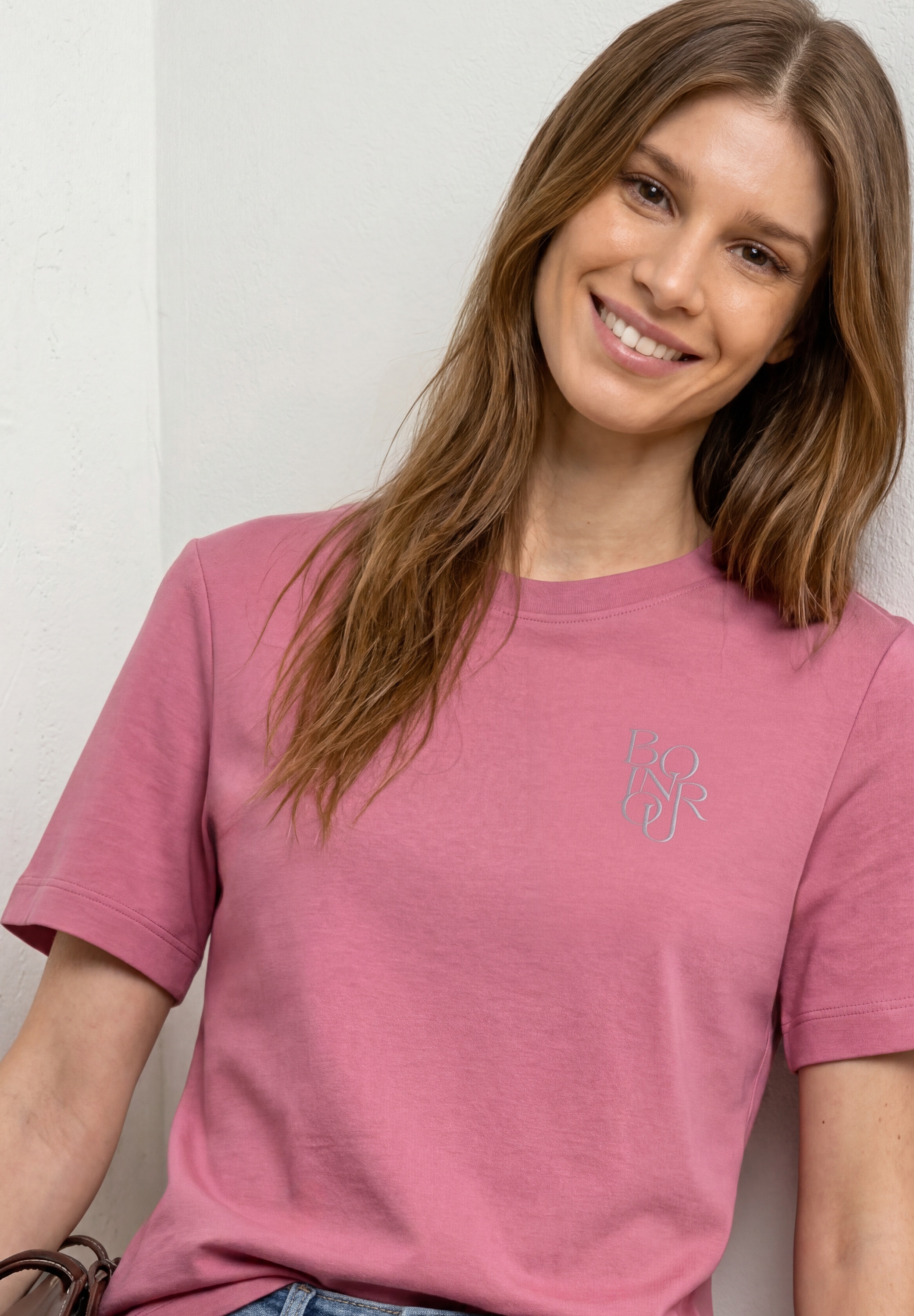 STREET ONE Kurzarmshirt Sommershirt miz Chestprint