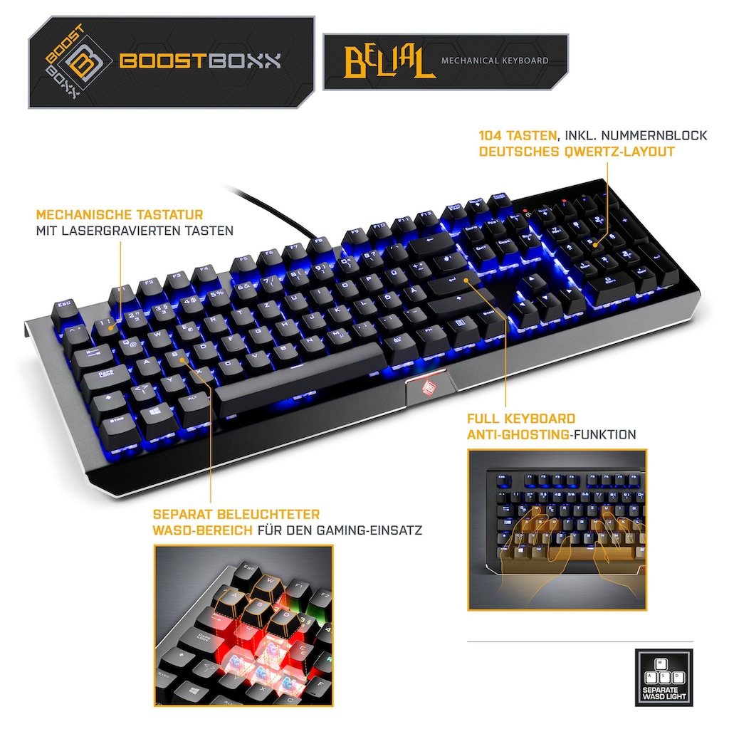 BoostBoxx Gaming-Tastatur »BELIAL«, (Ziffernblock)