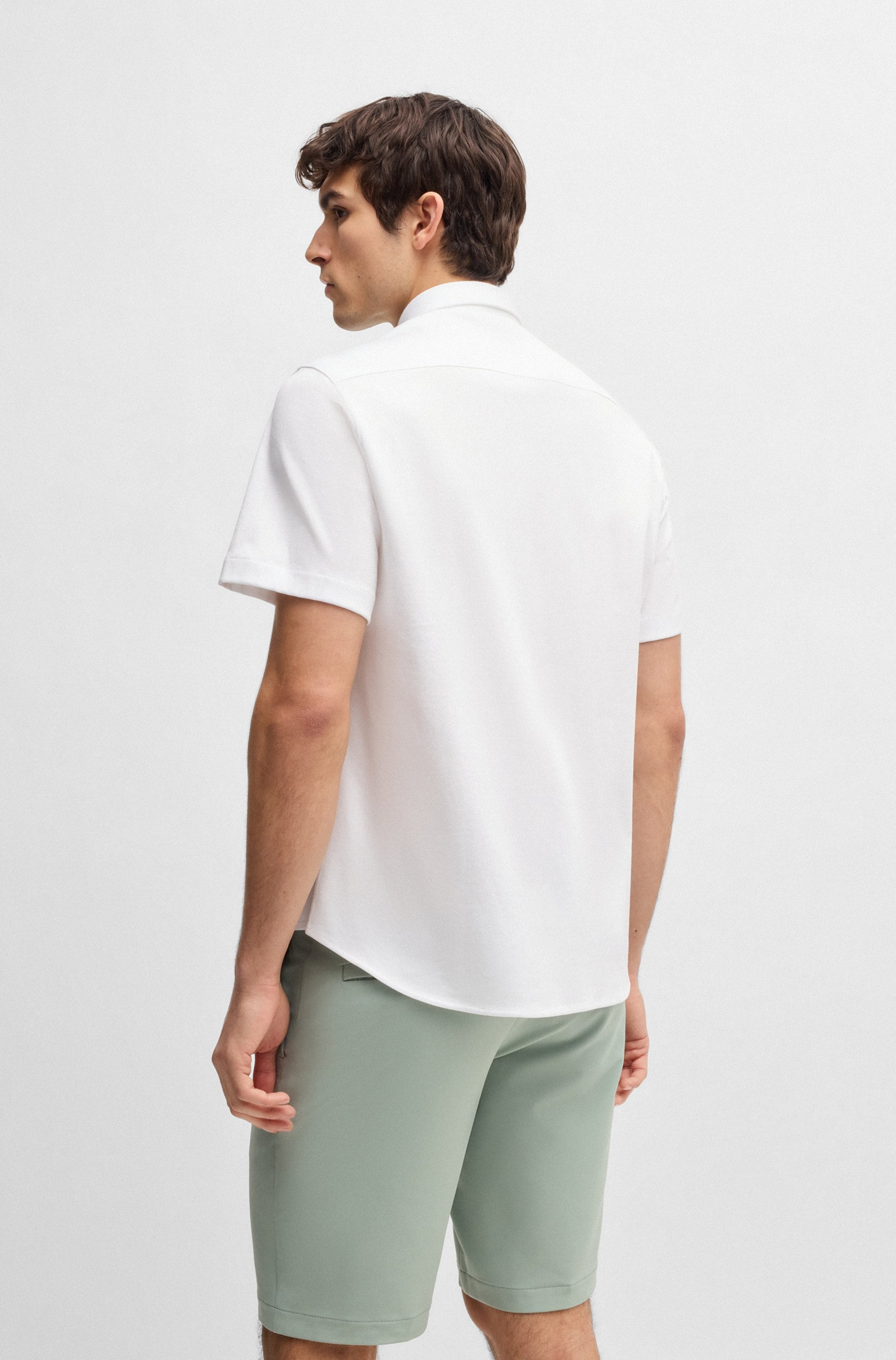 BOSS GREEN Kurzarmhemd »B MOTION S«, mit Logoschriftzug auf der Brust