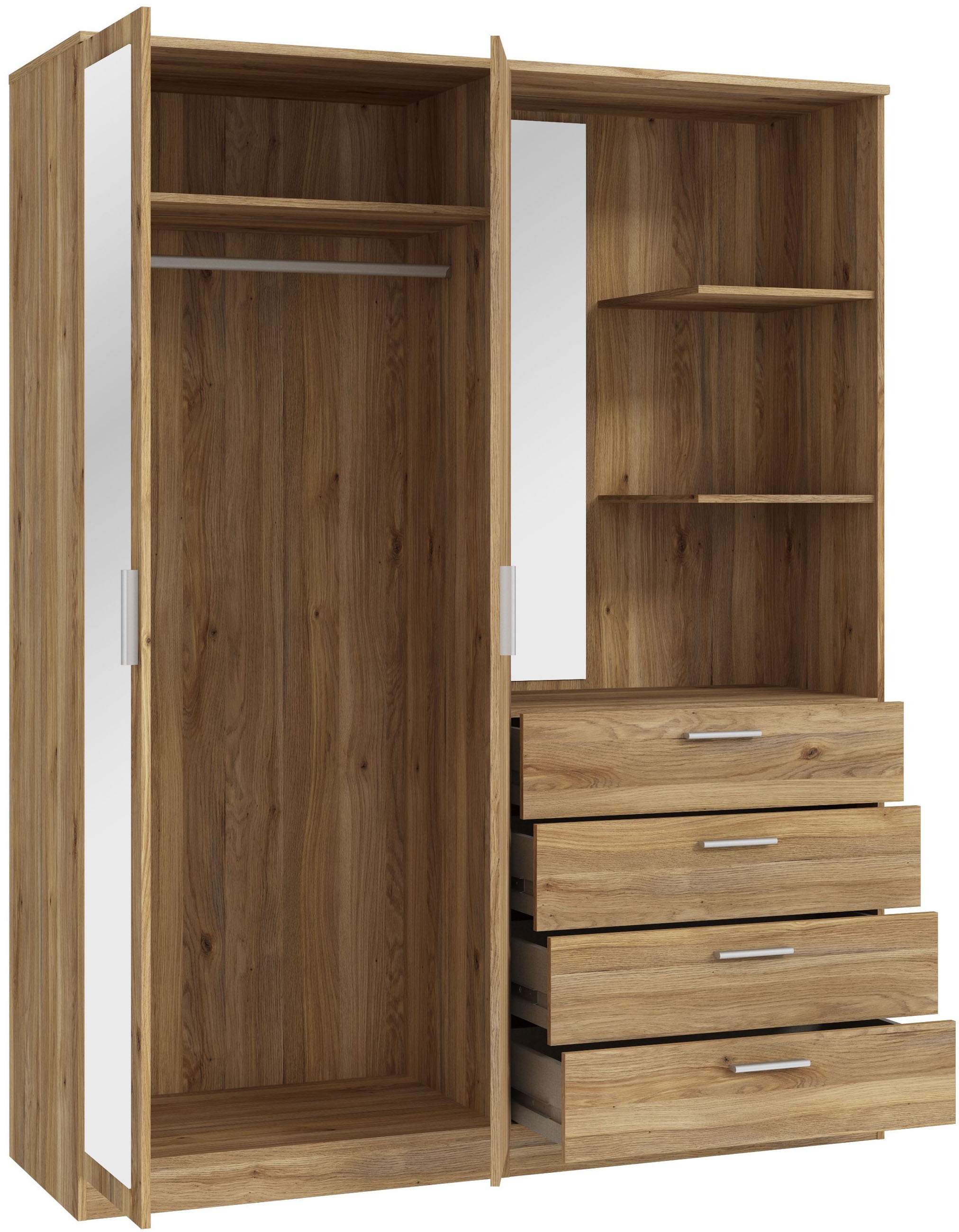 FORTE Kompaktgarderobe, B/H/T 159,3/203,4/52,7 cm, Stauraumwunder