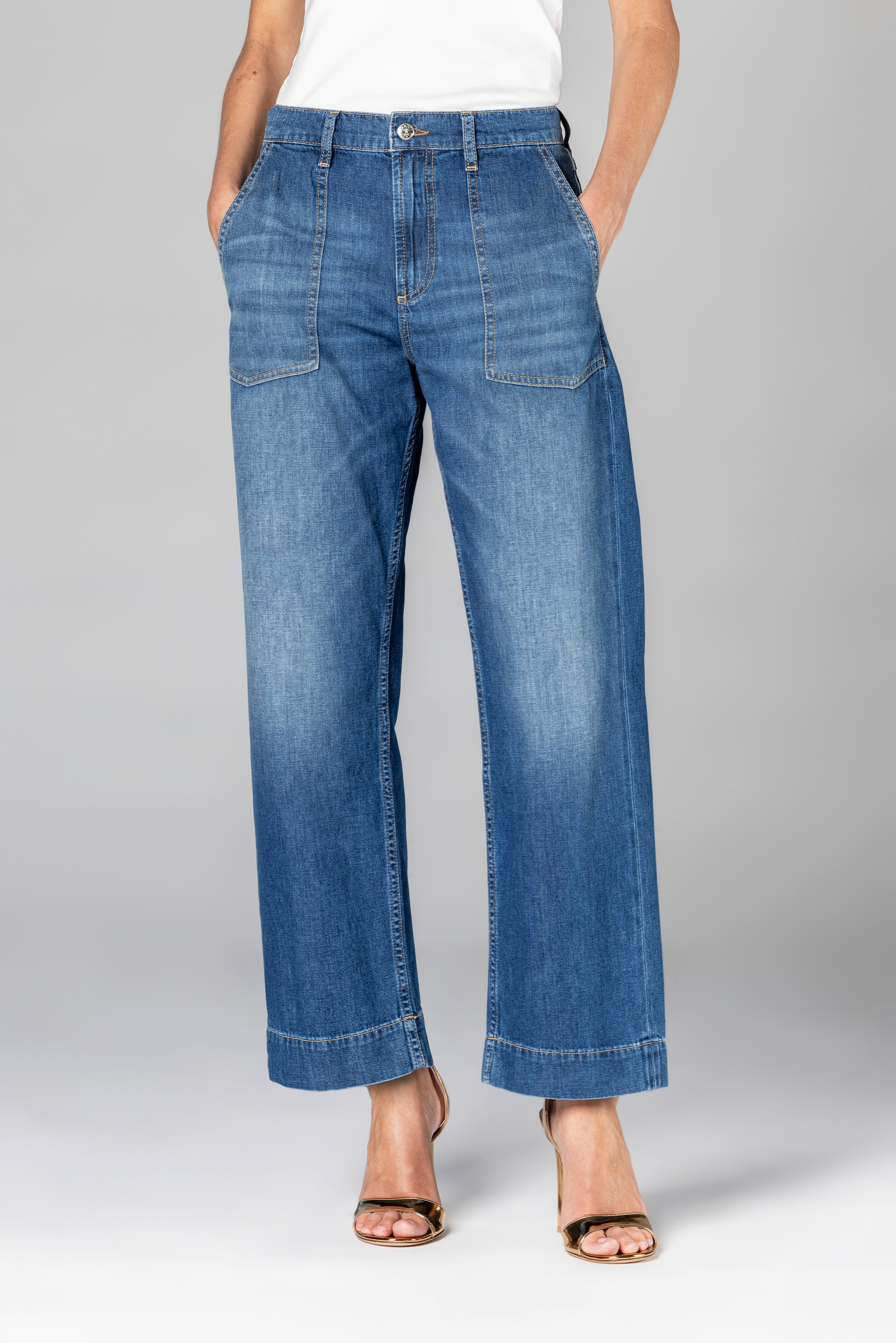JOOP Weite Jeans "Esra" mittlere Bundhöhe, weites Bein