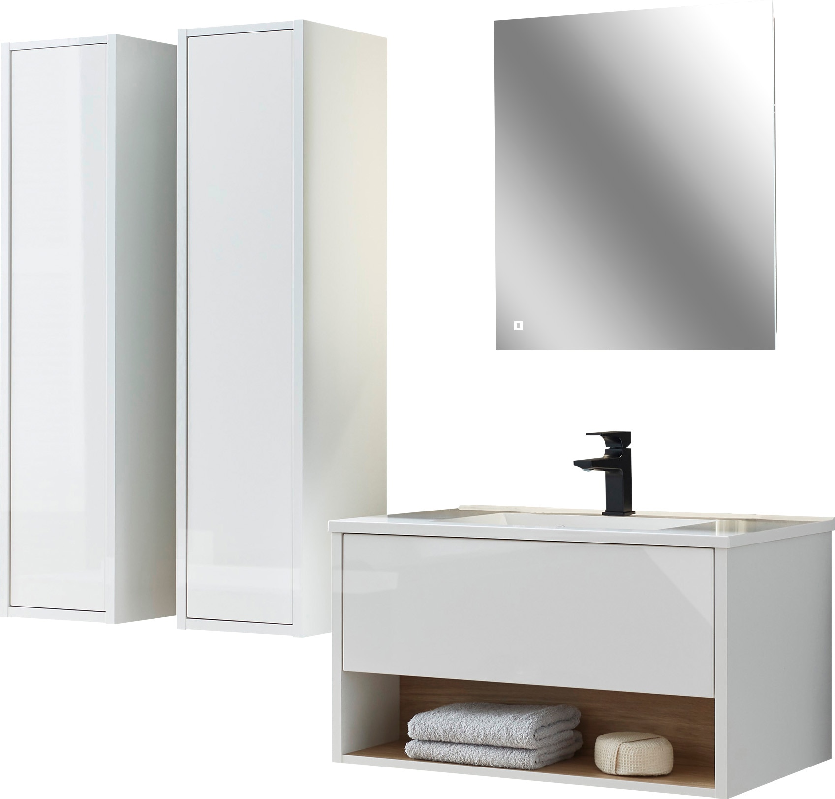 Home affaire Badmöbel-Set "Studio Line, Bad im modernen Design, 4-teiliges günstig online kaufen