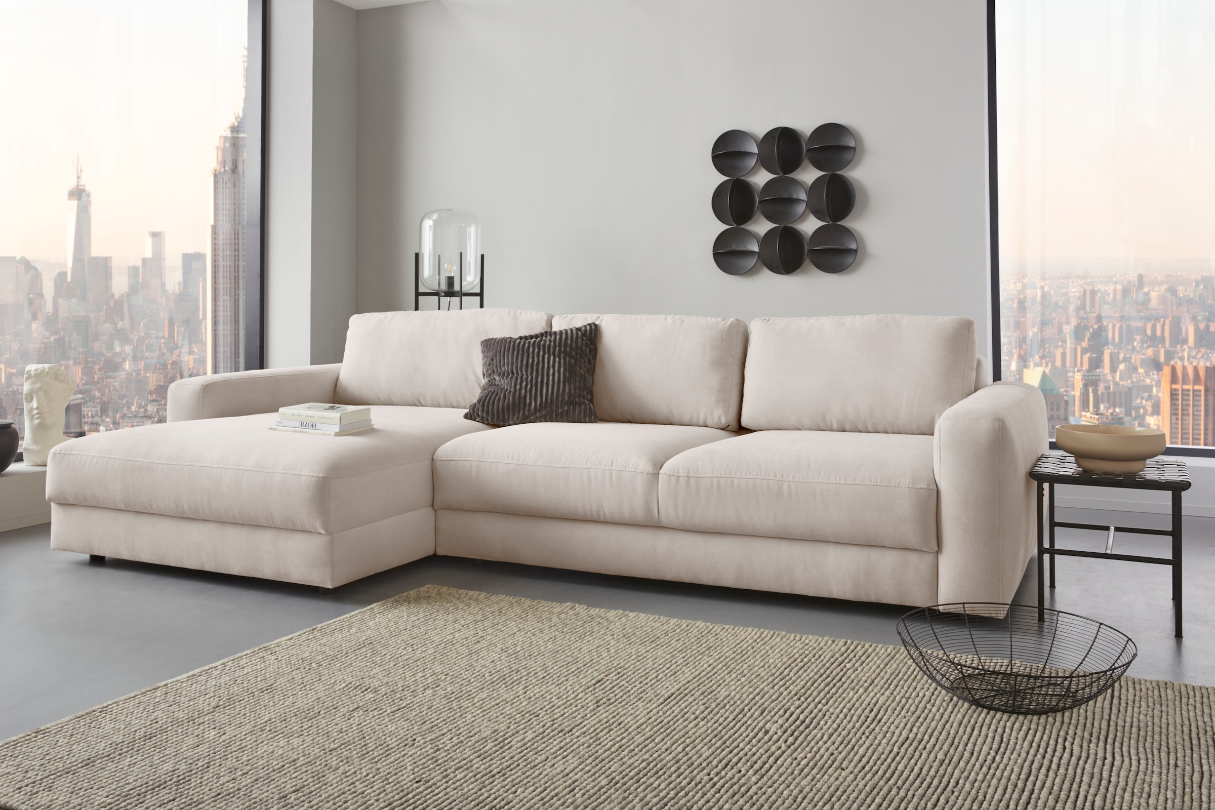 Home affaire Ecksofa "Bloomfield, elegant, viel Platz, Mega Couch, Breite 3 günstig online kaufen