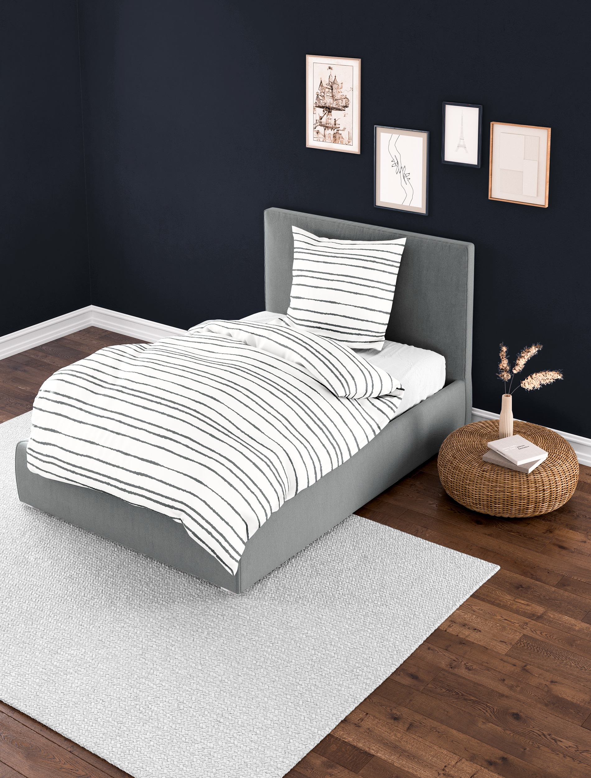 BIERBAUM Bettwäsche "3788" 2 Stk. tlg. Renforce, 100 % Baumwolle, pflegelei günstig online kaufen