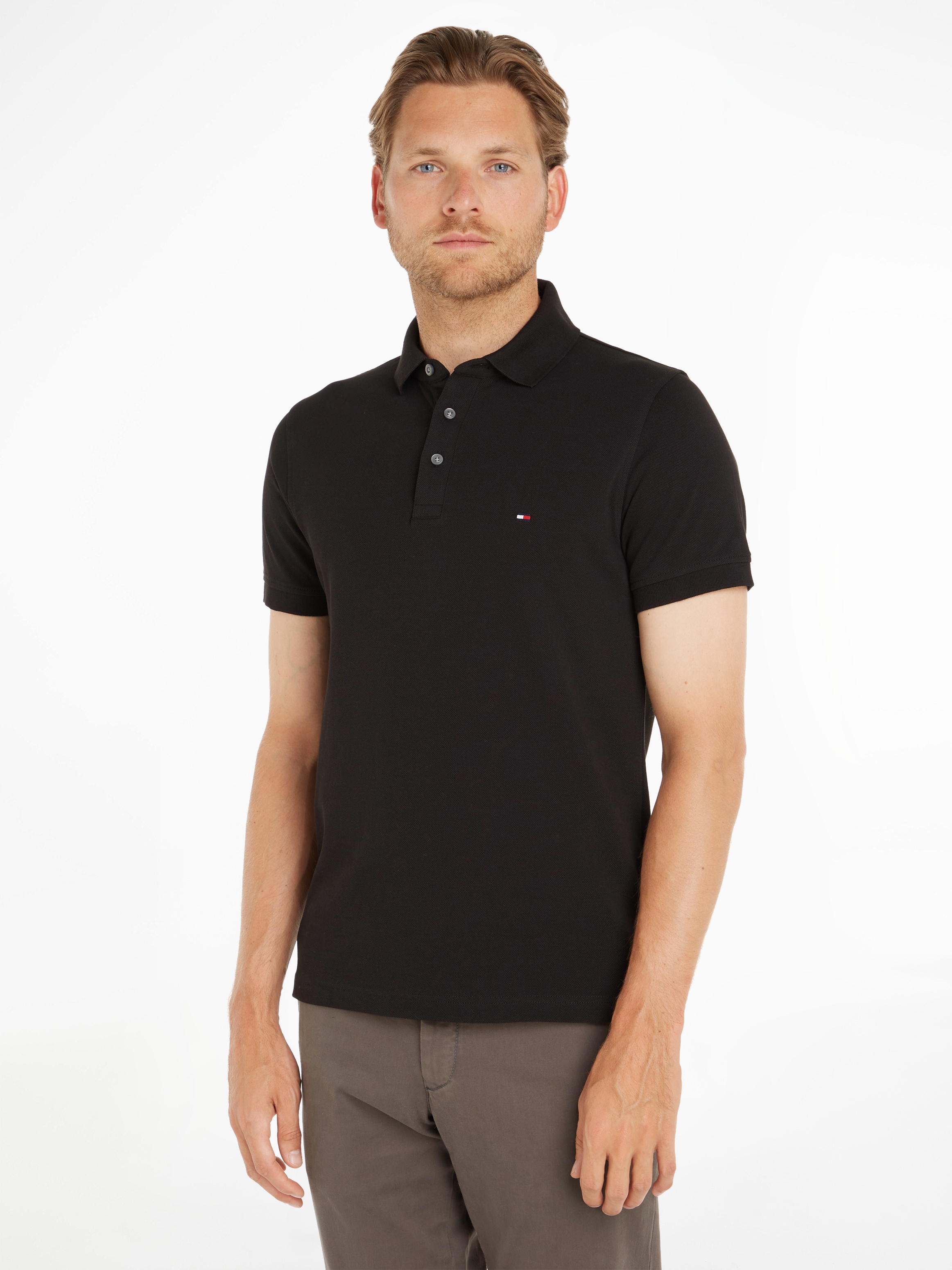 Tommy Hilfiger Poloshirt "1985 SLIM POLO" mit Stickerei, Piqué-Qualität, Sl günstig online kaufen
