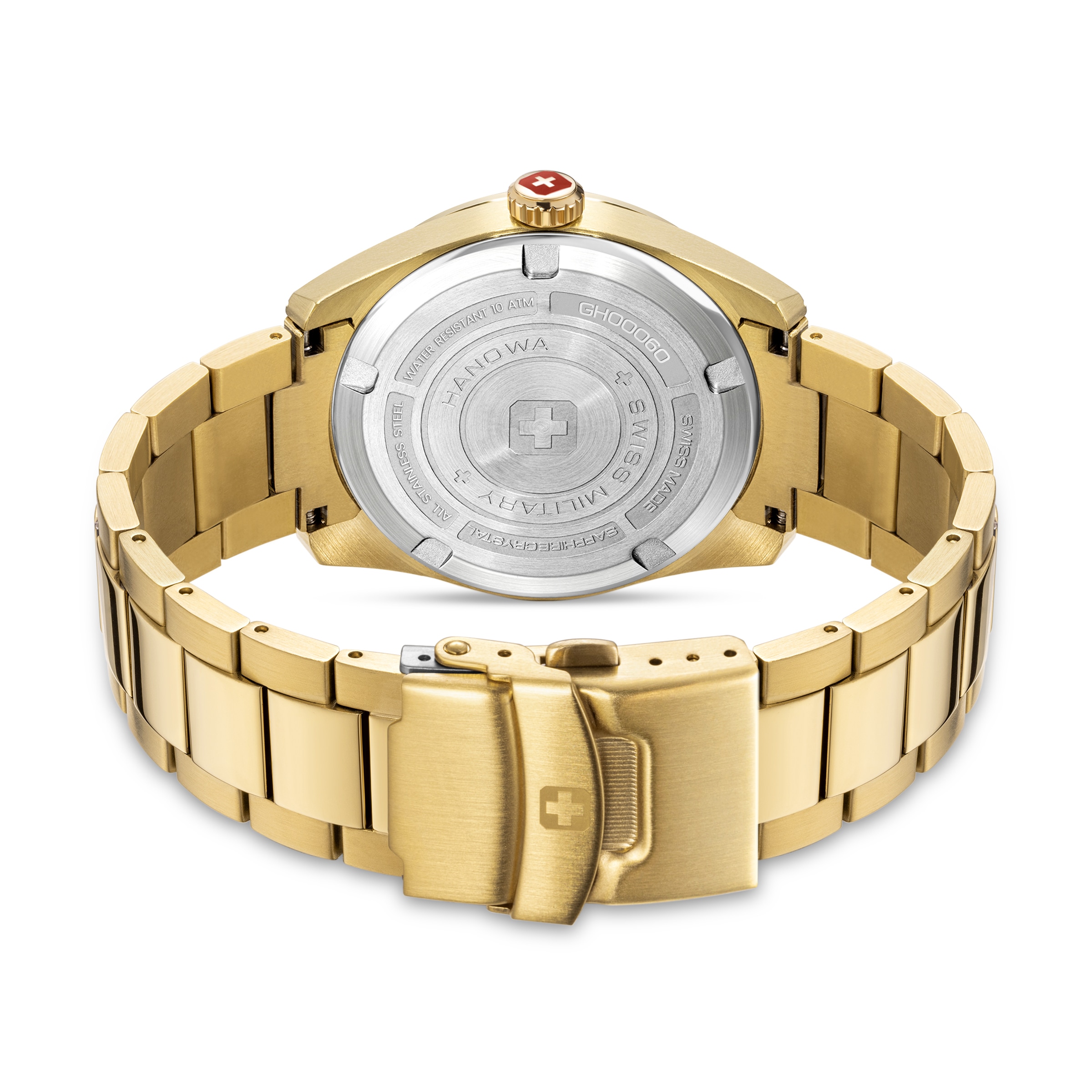 Swiss Military Hanowa Quarzuhr »Golden Beech« Armbanduhr, Herrenuhr, Swiss Made, Edelstahlarmband, analog, Tag