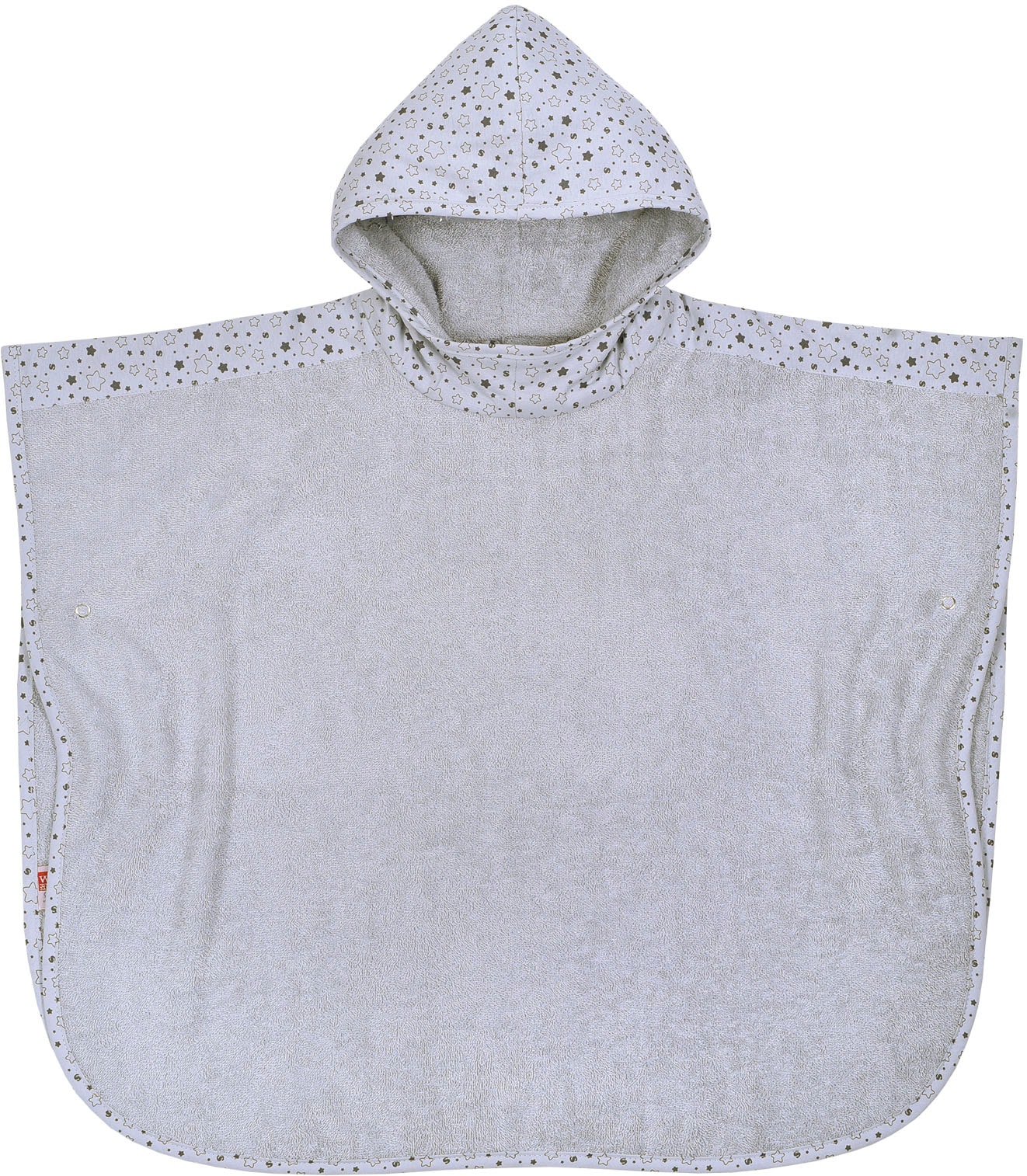 Wörner Badeponcho "Sterne hellgrau" maschinenwaschbar, trocknergeeignet günstig online kaufen