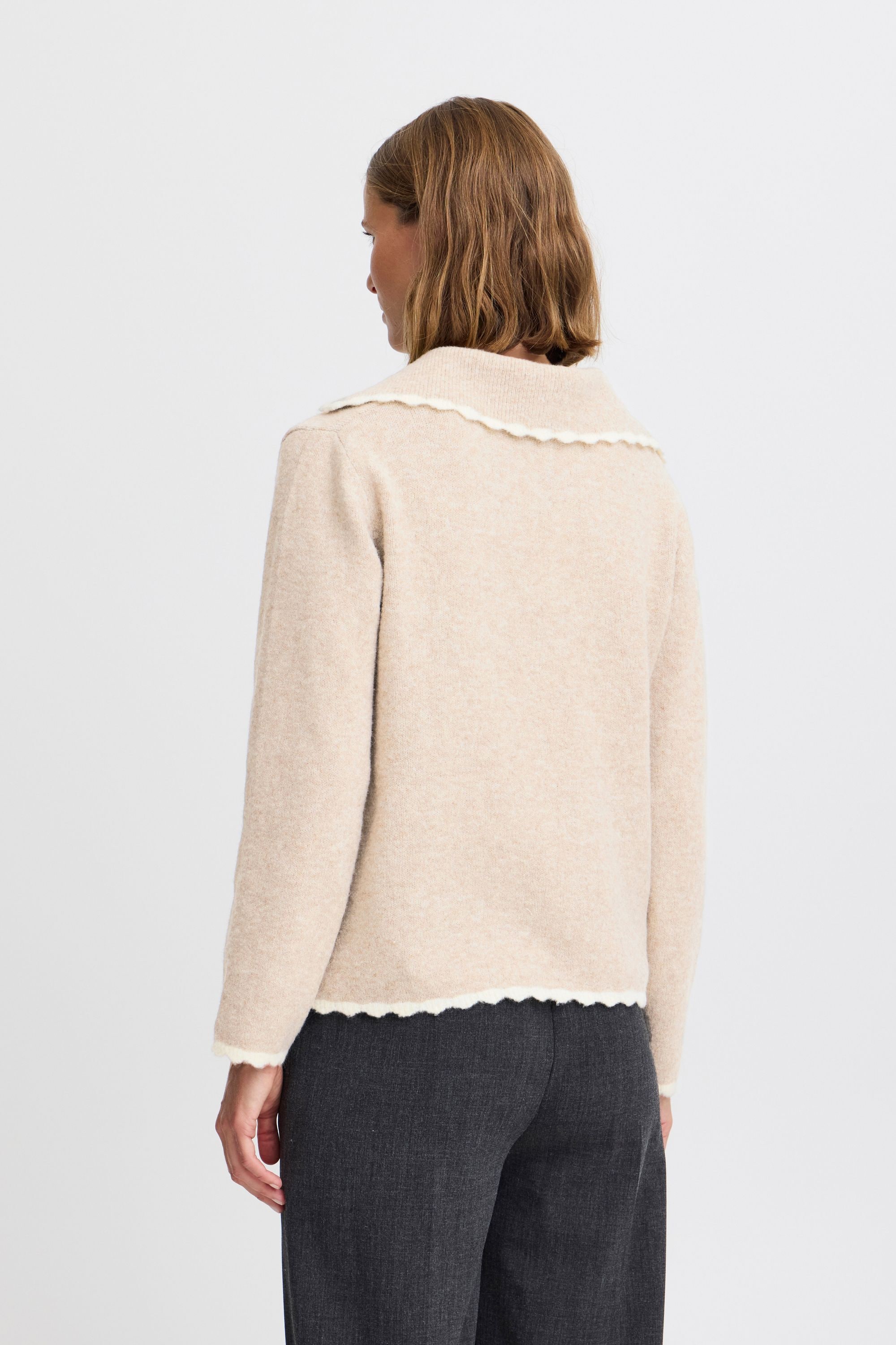 b.young Strickpullover »Strickpullover BYNINNA W. COLLAR -«