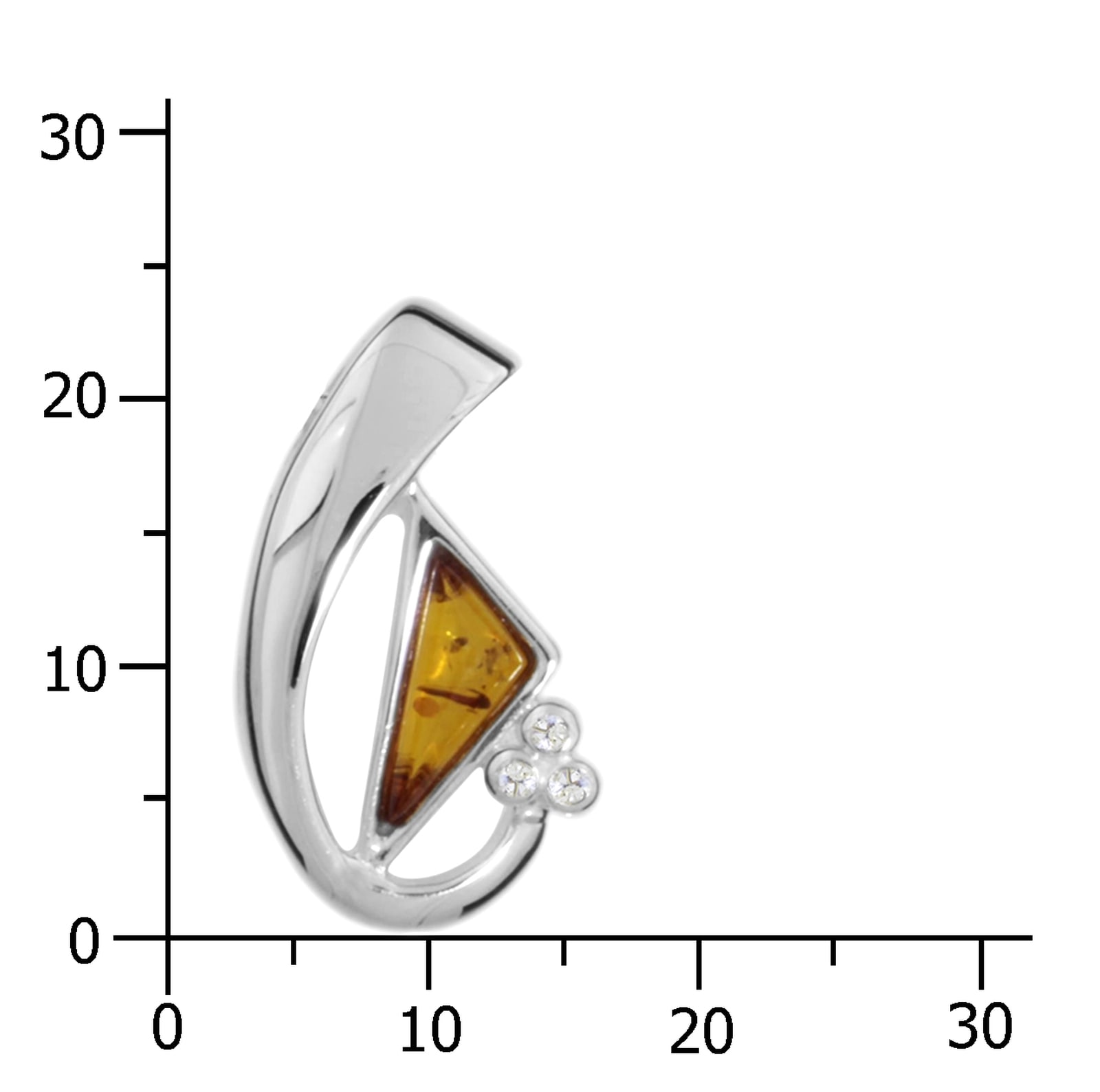 OSTSEE-SCHMUCK Kettenanhänger »- Gleiter-Dagny - Silber 925/000 - Bernstein/Zirk.«