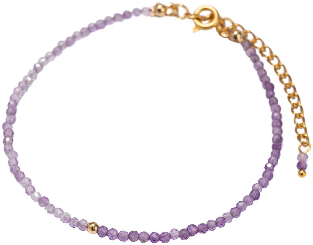 Firetti Armband »Schmuck Geschenk Messing Armschmuck Armkette Edelstein«, Made in Germany - mit Amethyst, Bergkristall