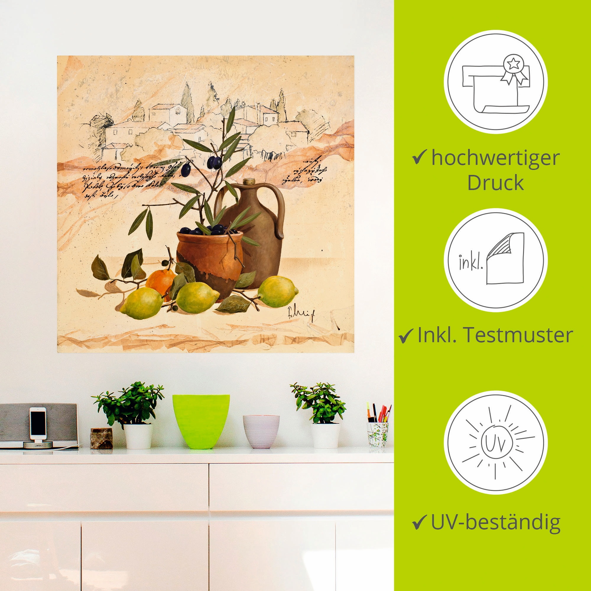 Artland Wandbild »Lavendel Impressionen«, Arrangements, (1 St.), als Leinwandbild, Poster, Wandaufkleber in verschied. Größen