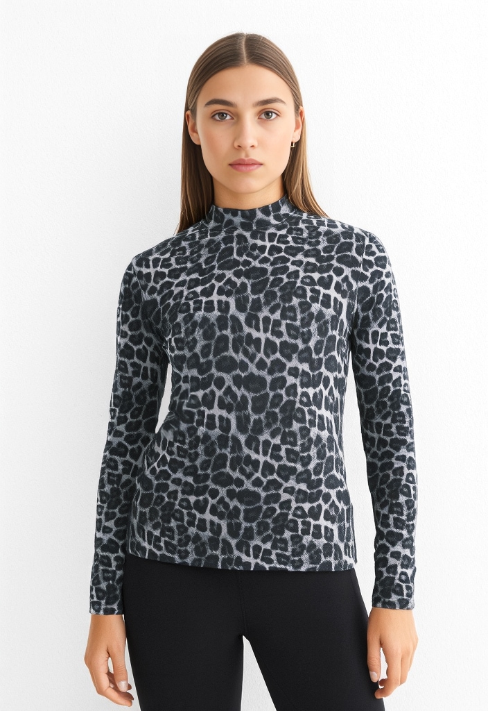 Vila "VILEOA L/S ROLLNECK TOP - NOOS" Materialmix, regular fit