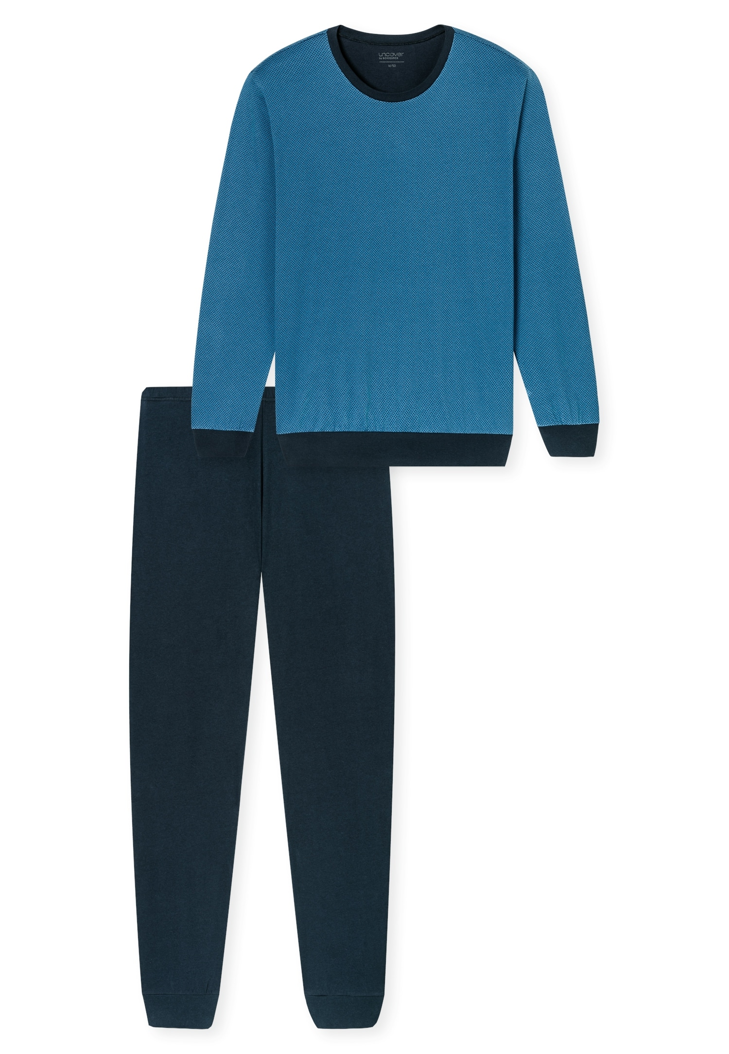 uncover by SCHIESSER Schlafanzug »Uncover Nightwear« 2 Stk. tlg., Langarm, Rundhals-Ausschnitt, Single Jersey-Qualität, weich