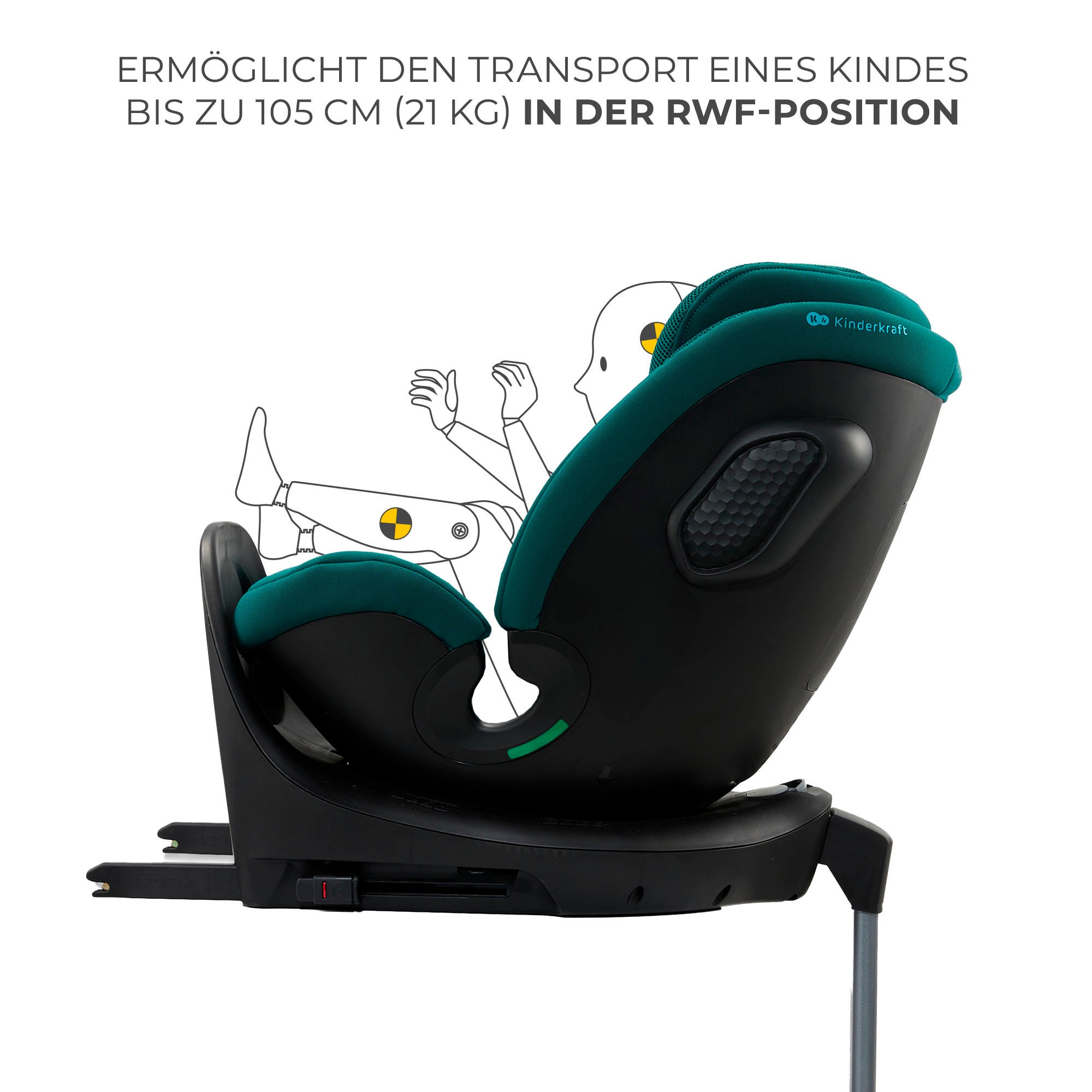 Kinderkraft Autokindersitz "XRIDER 2 i-Size" Klasse 0 / 1 / II / III (bis 36 kg) 360 – drehbarer Kindersitz