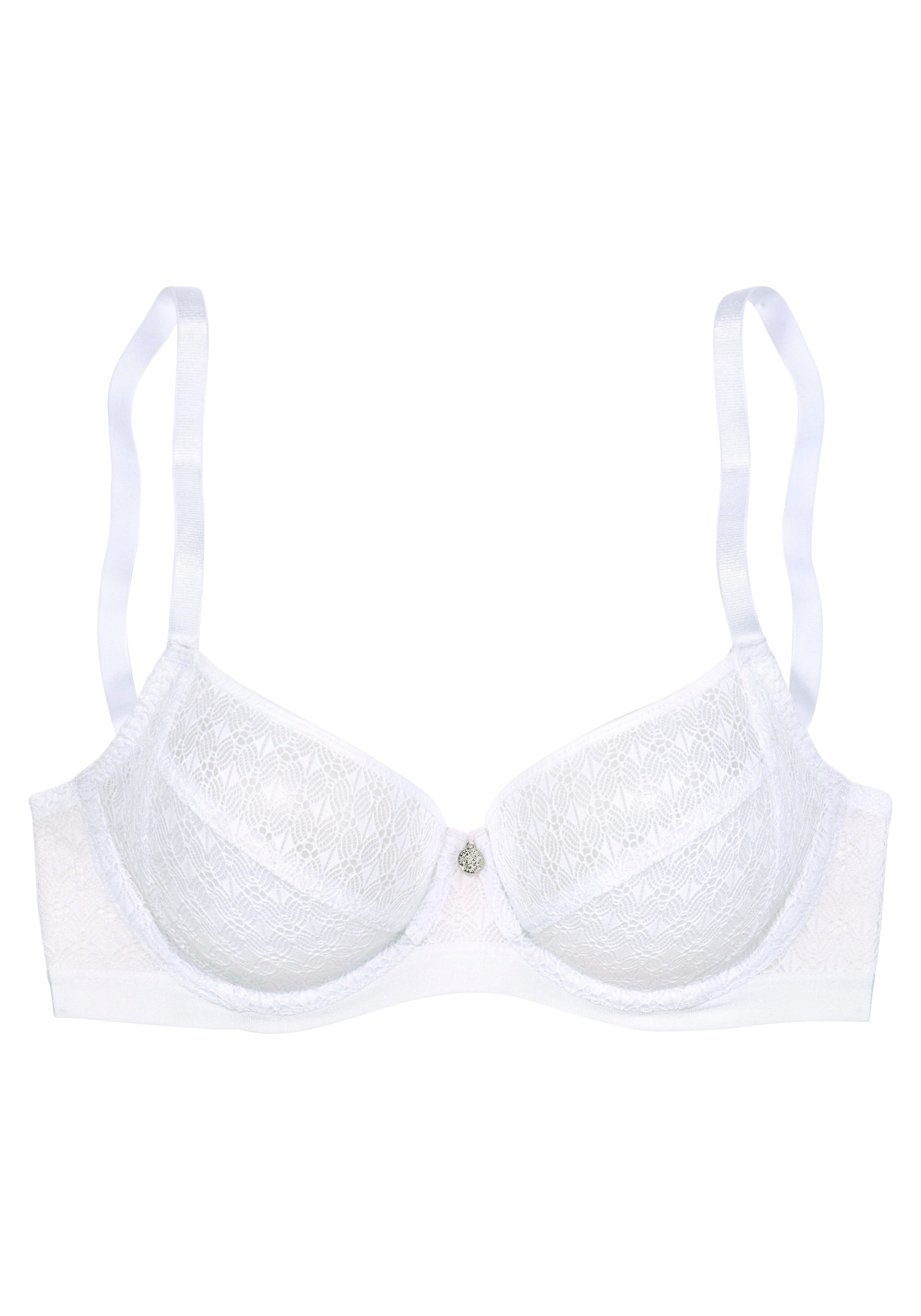 LASCANA Bügel-BH »Tilda«, mit modischer Spitze und Metallaccessoire, Dessous