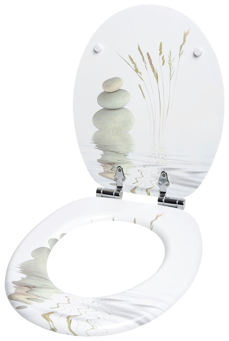 Sanilo Badaccessoire-Set »Balance«, (Komplett-Set, 6 tlg.), bestehend aus WC-Sitz, Badteppich, Stöpsel, Seifenspender, WC-Bürste