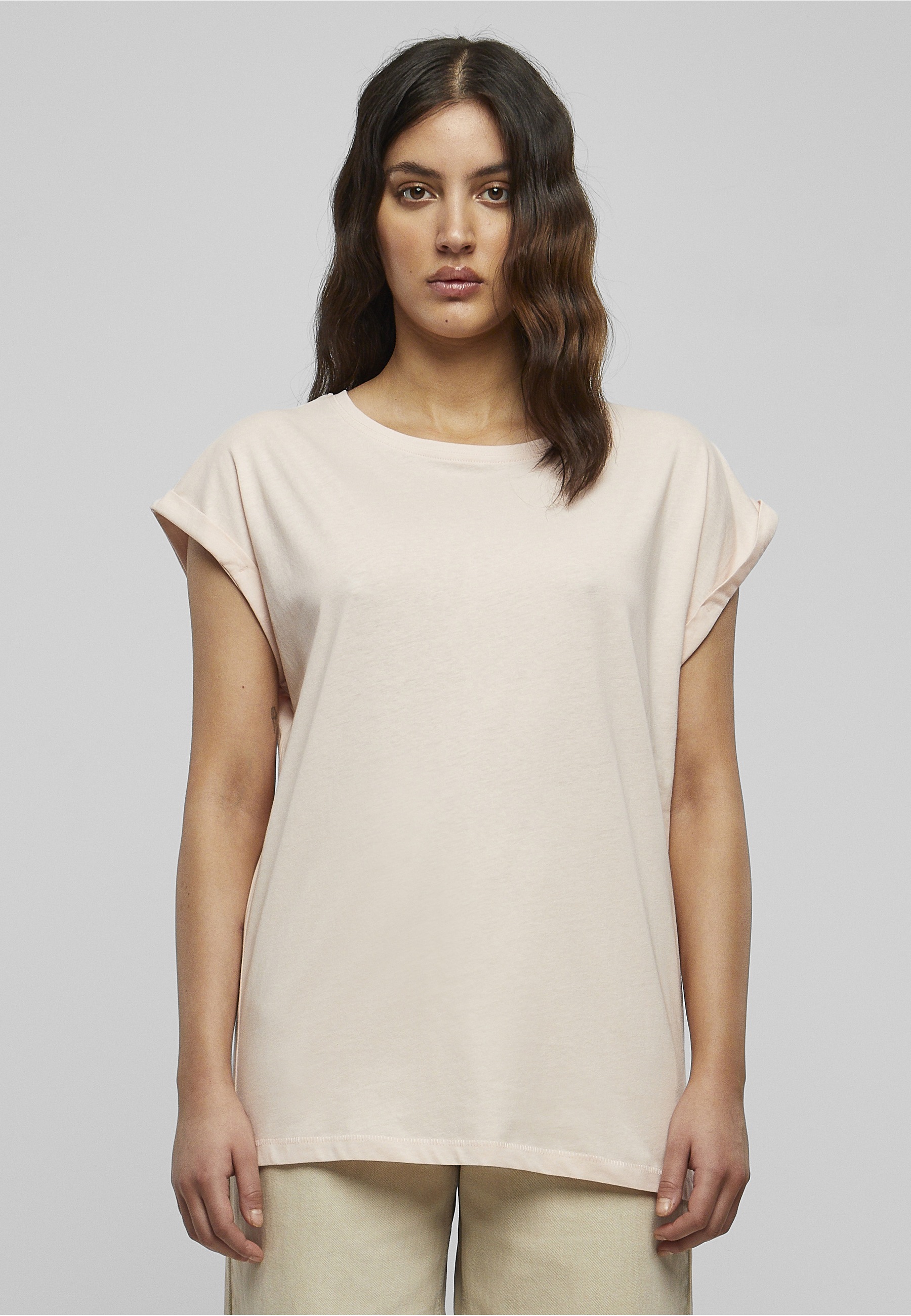 URBAN CLASSICS Kurzarmshirt »Urban Classics Damen Ladies Extended Shoulder Tee« 1 Stk.