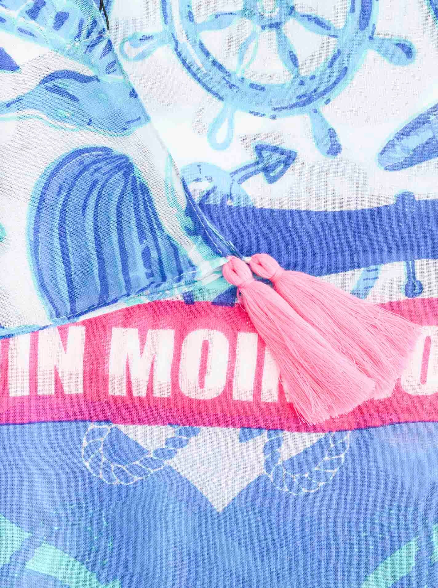 Zwillingsherz Modeschal »Schal "Moin Anker"«, mit maritimen Muster und Moin Schriftzug