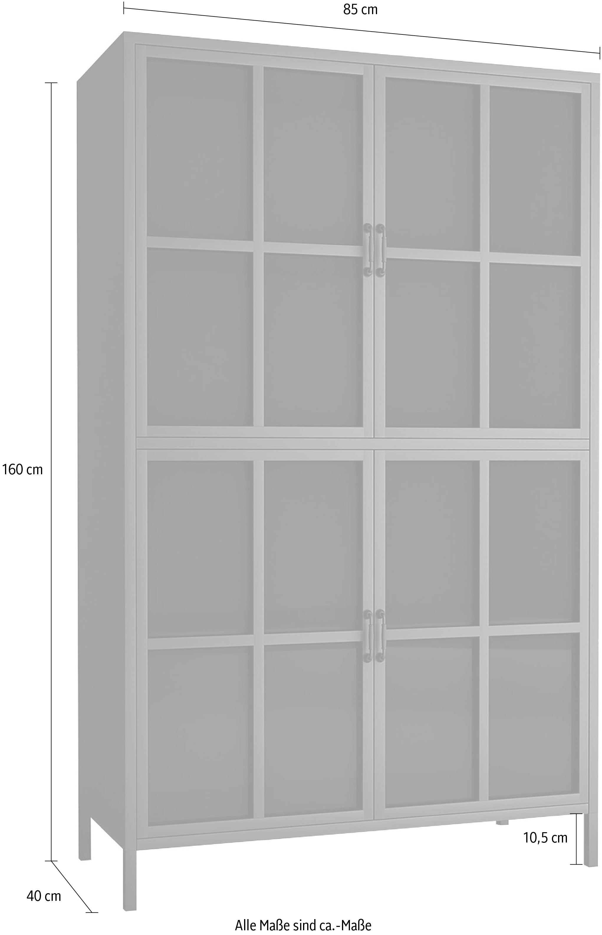 BAUR mit Highboard Homexperts designorientiertes kaufen Vitrine »Choice«, | Glastüren