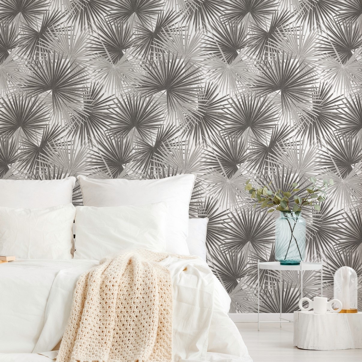 living walls Fototapete gemustert | matt | neutral glatt Dschungel, Blätter Tapete Tapeten Wohnzimmer Schlafzimmer Küche Flur