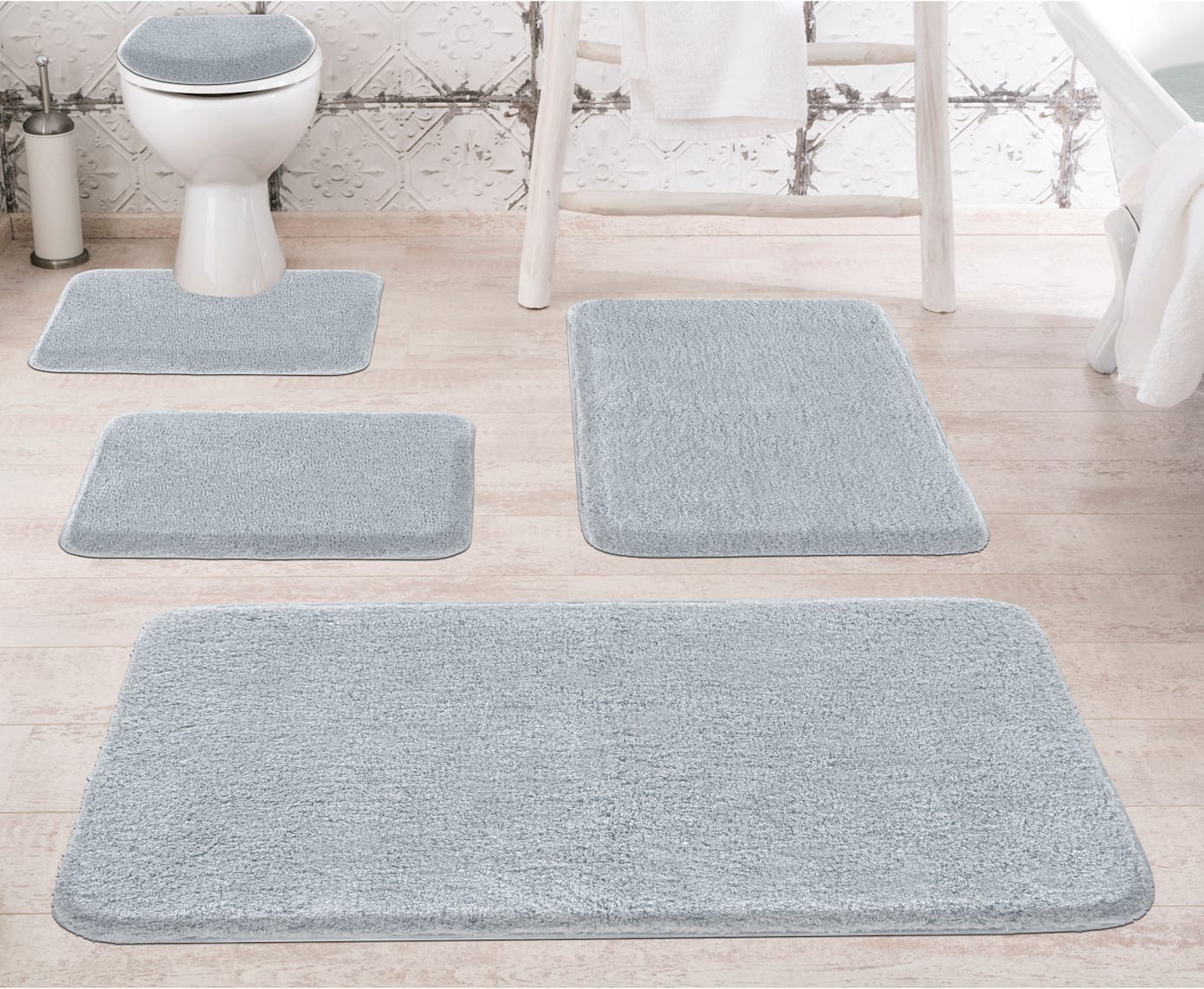 Badematte GRUND, grau, Badematten