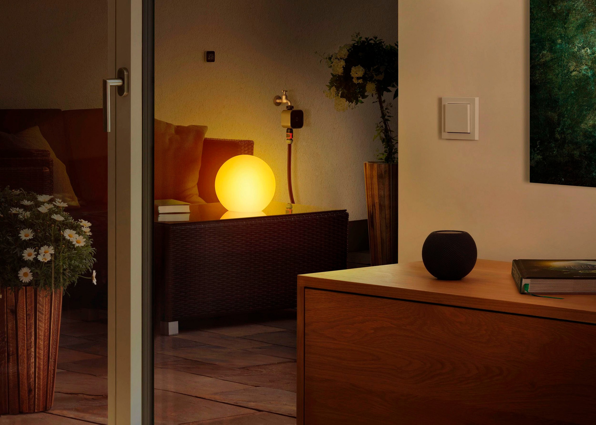EVE Bewässerungscomputer »Aqua (HomeKit) + Schlauchverbinder 2-Wege-Verteiler«, (Packung)