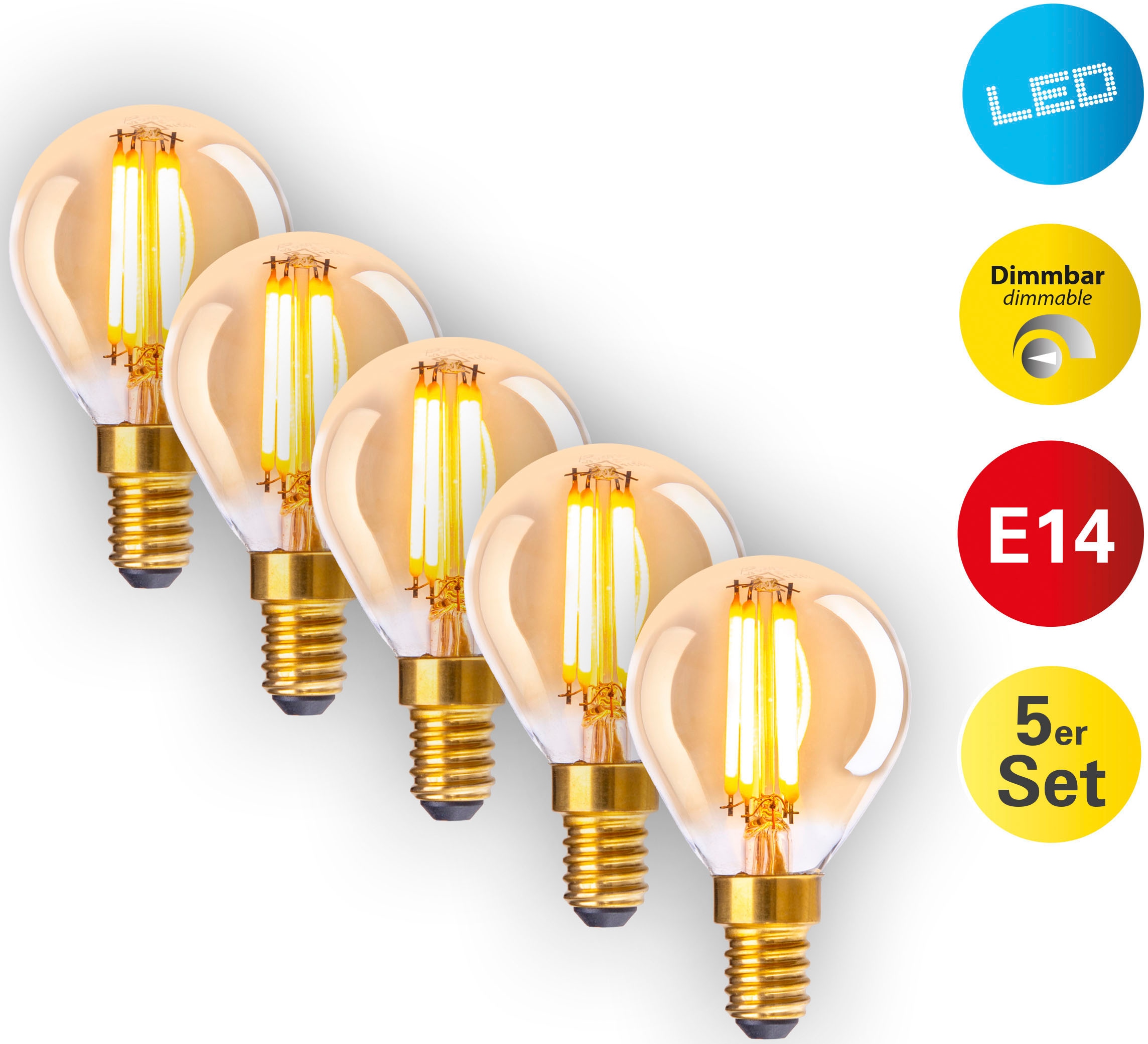 näve LED-Leuchtmittel, E14, 5 St., BAUR Warmweiß kaufen 