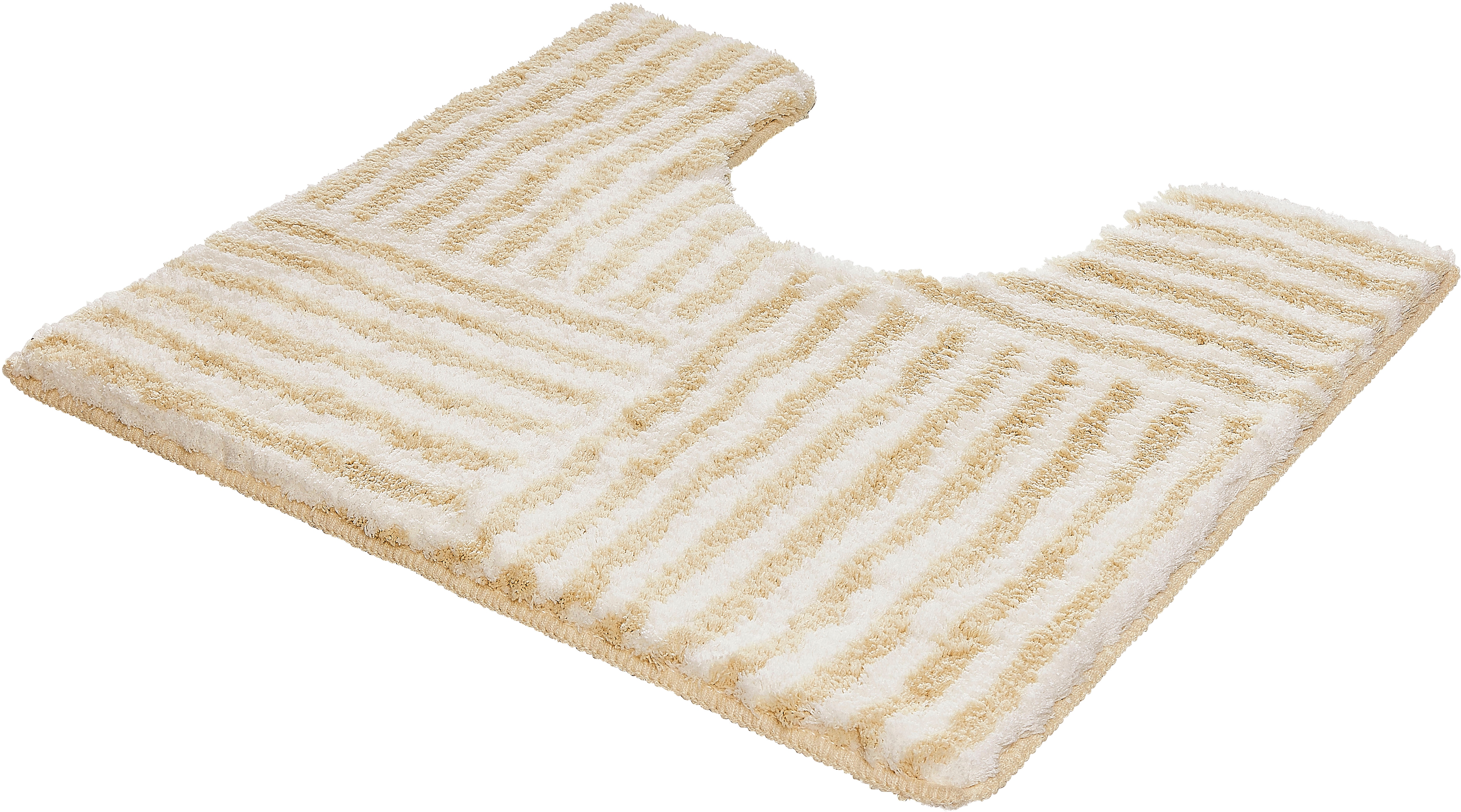 Kleine Wolke Badematte "Chelsea, Badvorleger, Badezimmer Teppich" Höhe 20 mm rutschhemmend beschichtet fußbodenheizungsgeeignet Badteppich, modernes Design, gestreift