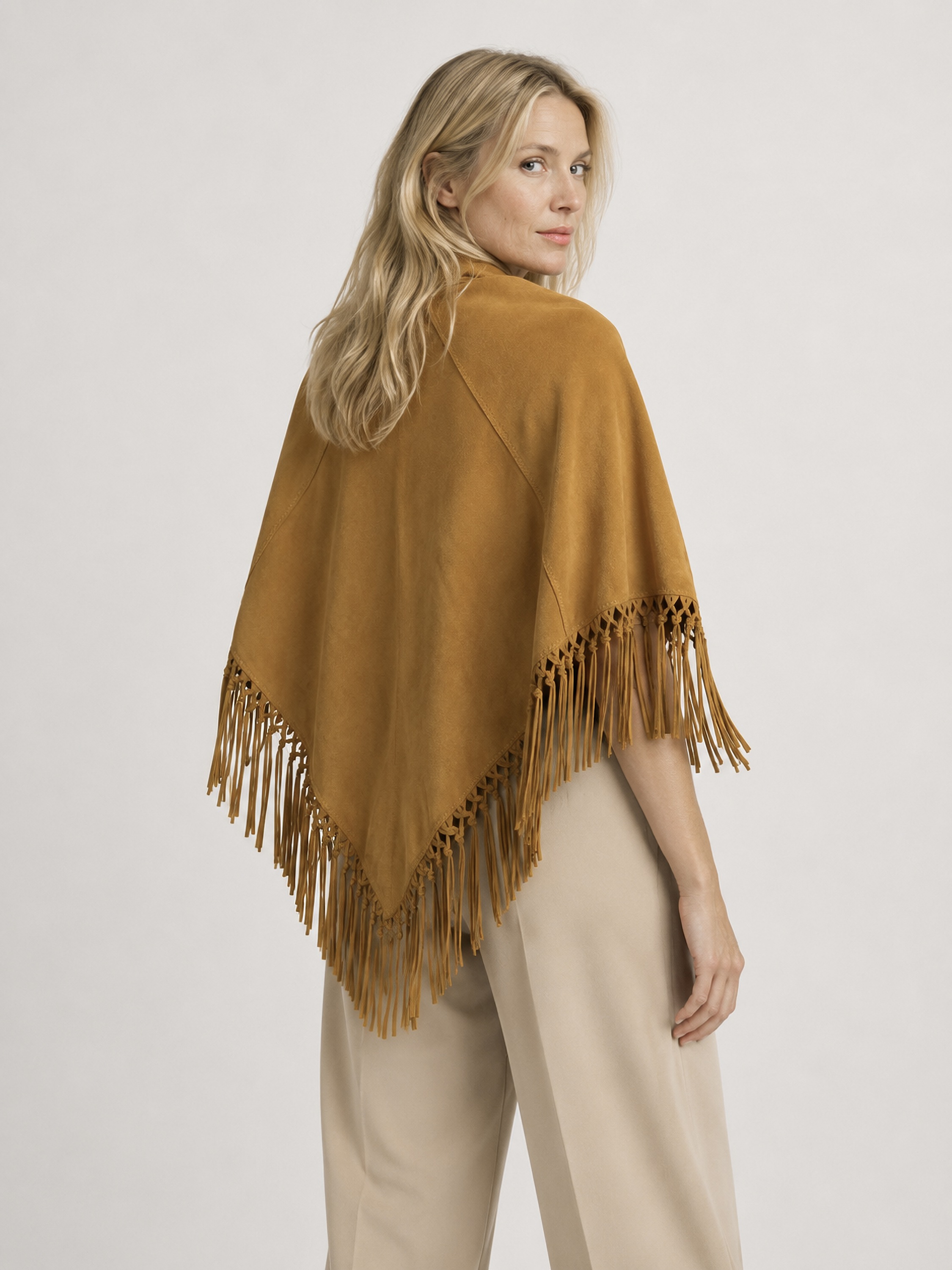 COLLEZIONE ALESSANDRO XXL-Schal »Sioux« 1 Stk. aus echtem Wildleder, Made in Italy