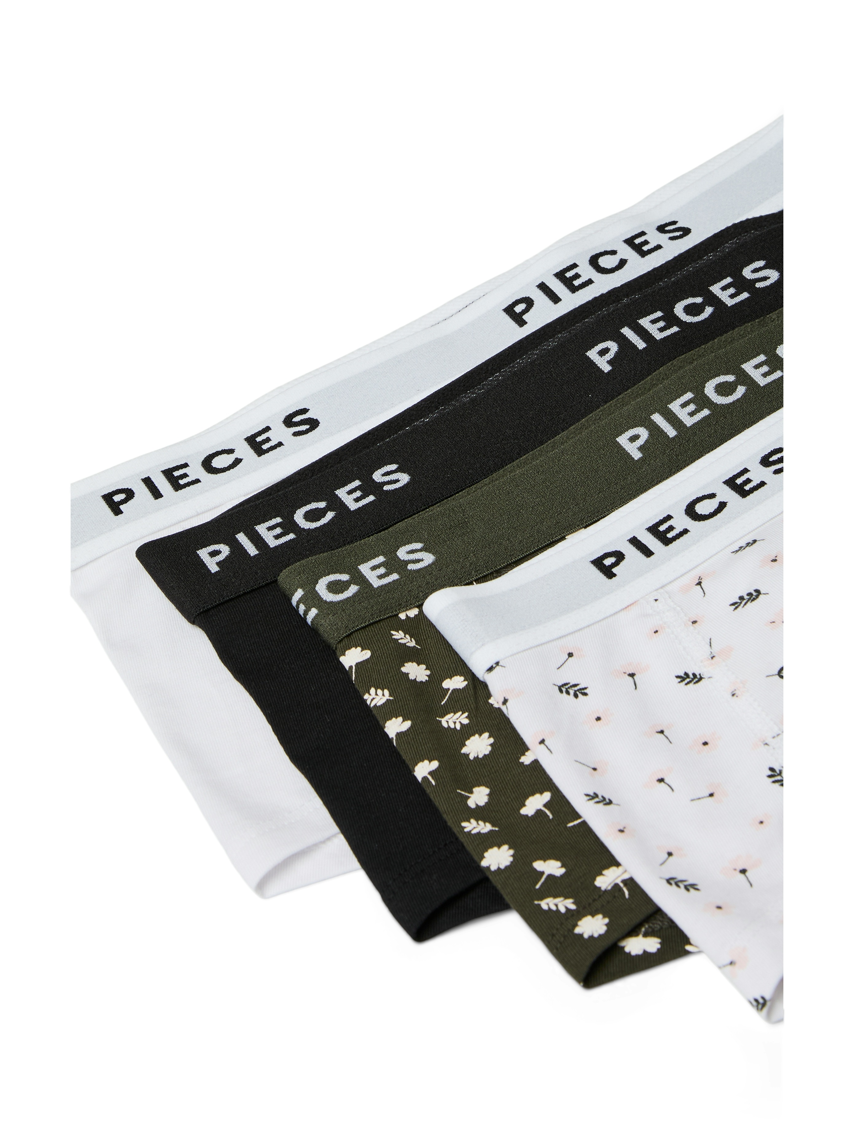 Thumbnail - pieces Hipster "PCLOGO LADY 4 PACK AOP/SOLID NOOS BC" Packung, 4 Stk. tlg.