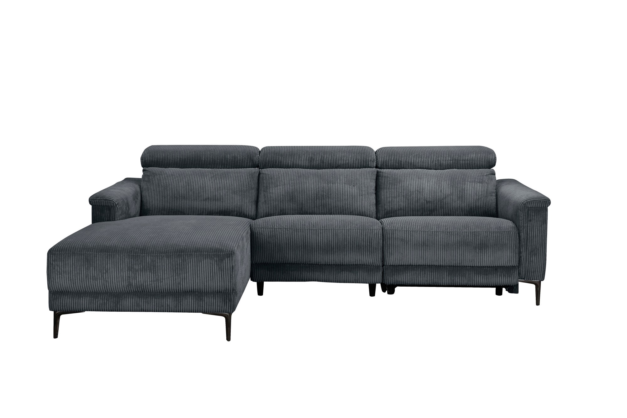 OTTO home Ecksofa "LUND Cord, L-Form, 261 cm, man. o. elektr. Relaxfunktion günstig online kaufen