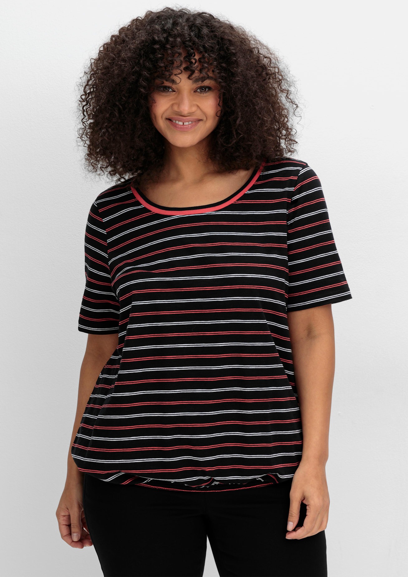 Sheego Kurzarmshirt "Rundhalsshirt" 1 Stk. tlg. günstig online kaufen