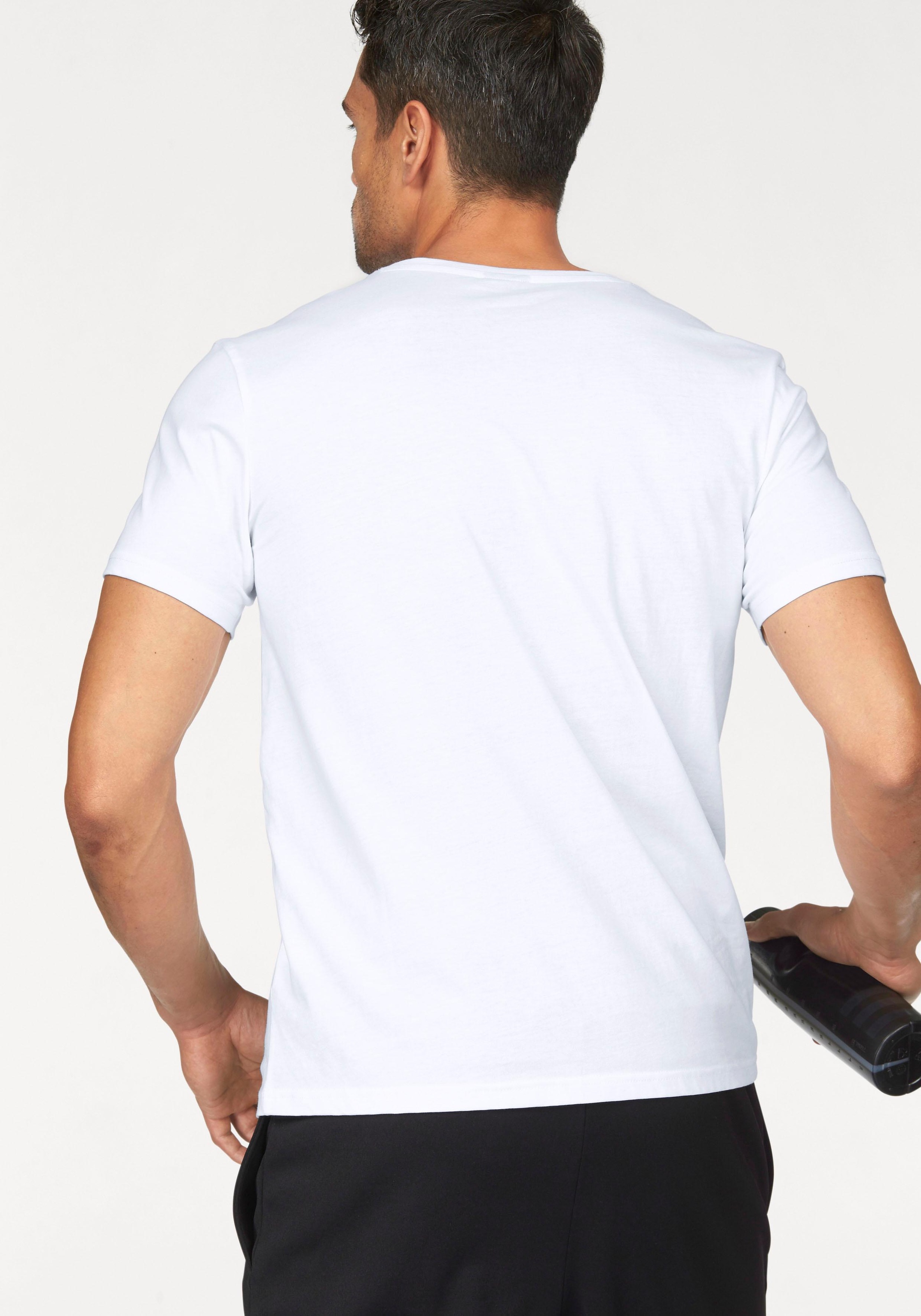 Bruno Banani T-Shirt, (Spar-Set, 2er-Pack), Kurzarm, schmal geschnitten, aus Single Jersey