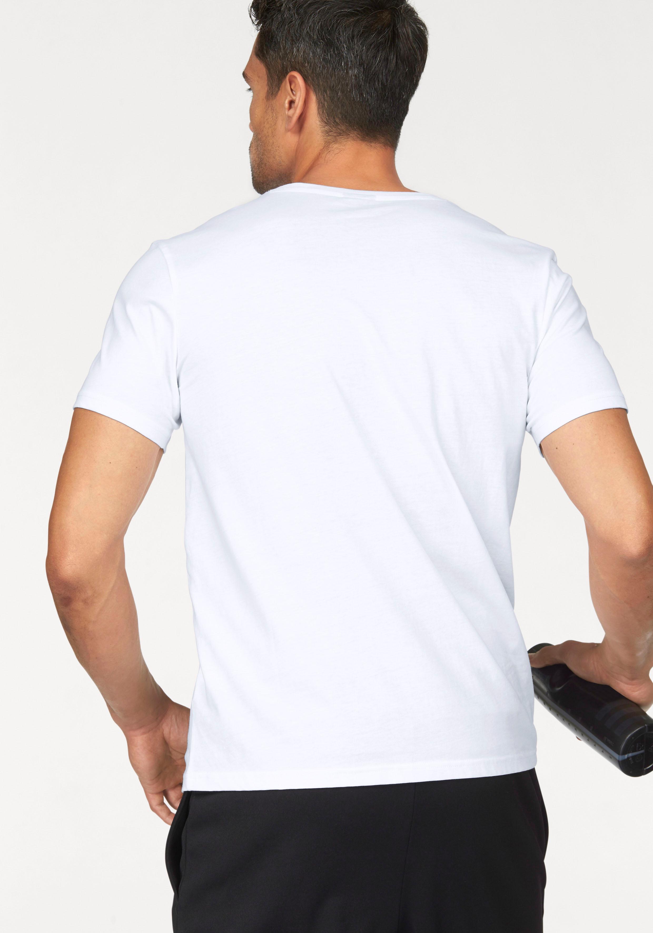 Thumbnail - Bruno Banani T-Shirt, 2er-Packer Spar-Set, Kurzarm, schmal geschnitten, aus Single Jersey